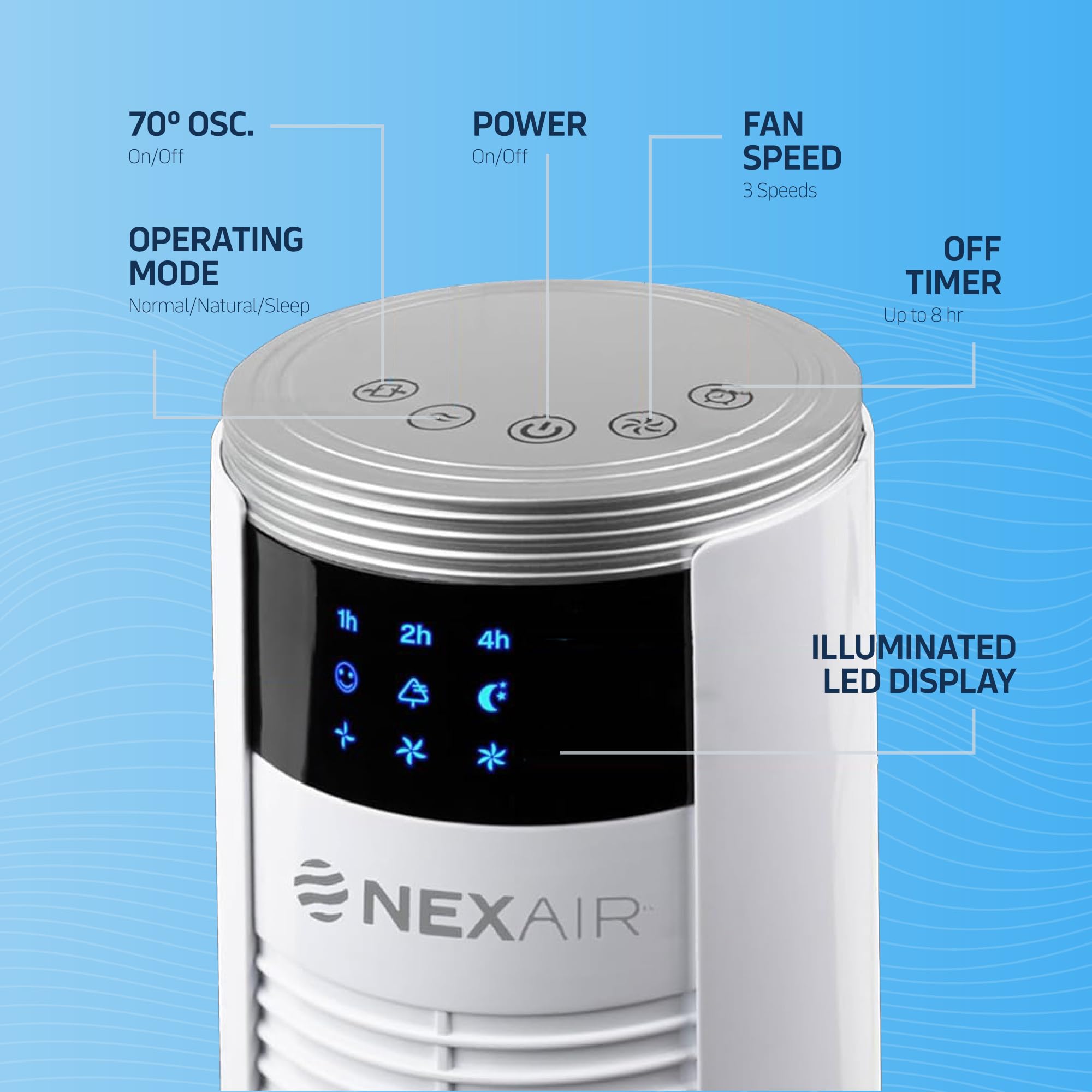 Nexair Nf004-2022 Black Floor Fan 1cm 35w 3 Speeds