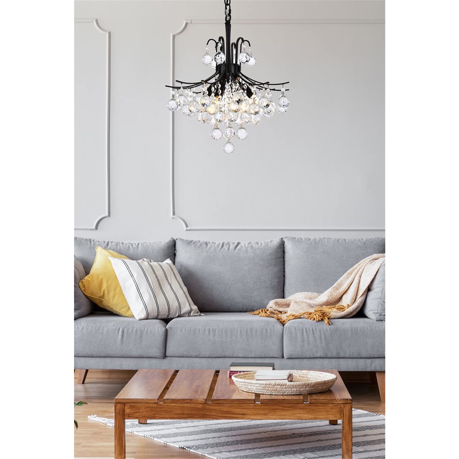 Open Box - Elegant Lighting V8000D16BK/RC - Pendants Indoor Lighting