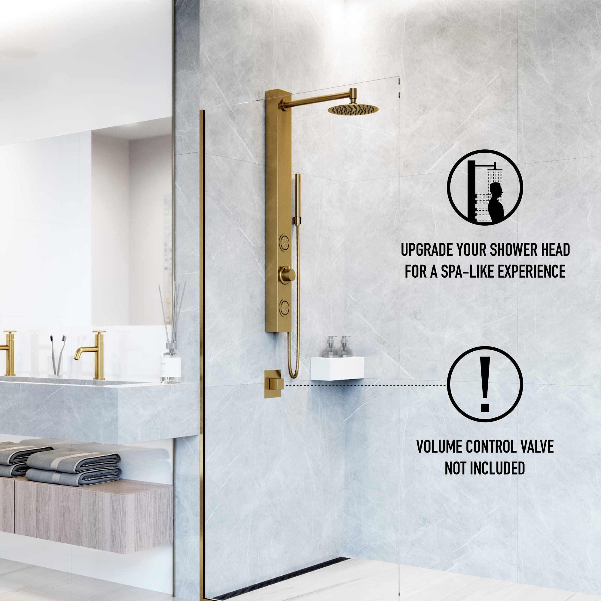 Open Box - Vigo VG08016MG - Showerpanel Showers