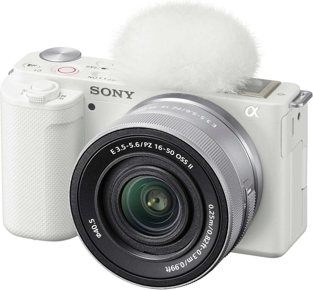 Refurbished - Sony Alpha ZV-E10 APS-C Mirrorless Vlog Camera with 16-50mm Lens White
