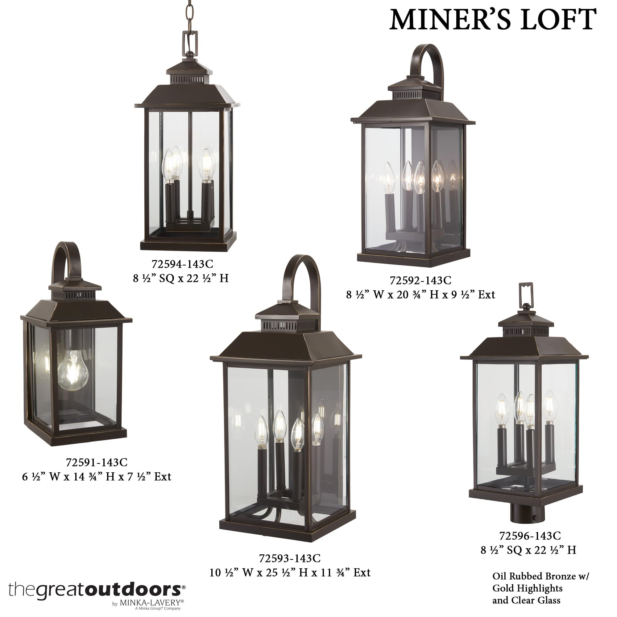 Open Box - The Great Outdoors 72596-143C - Post Lights Outdoor Lighting