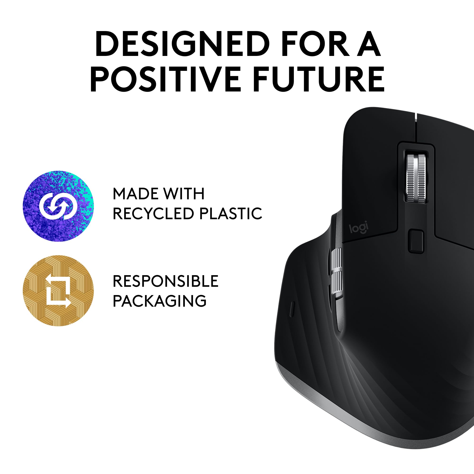 Open Box -  MX Master 3S For Mac Performance Wireless Mouse-SPACE GREY-BT- 910-006569