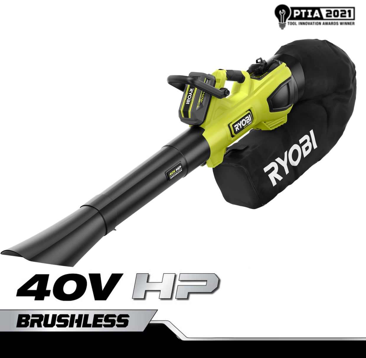 Open Box -  RYOBI 40V HP Brushless 600 CFM Cordless Leaf Blower/Mulcher/Vacuum with (2) 4.0 Ah Batteries and Charger