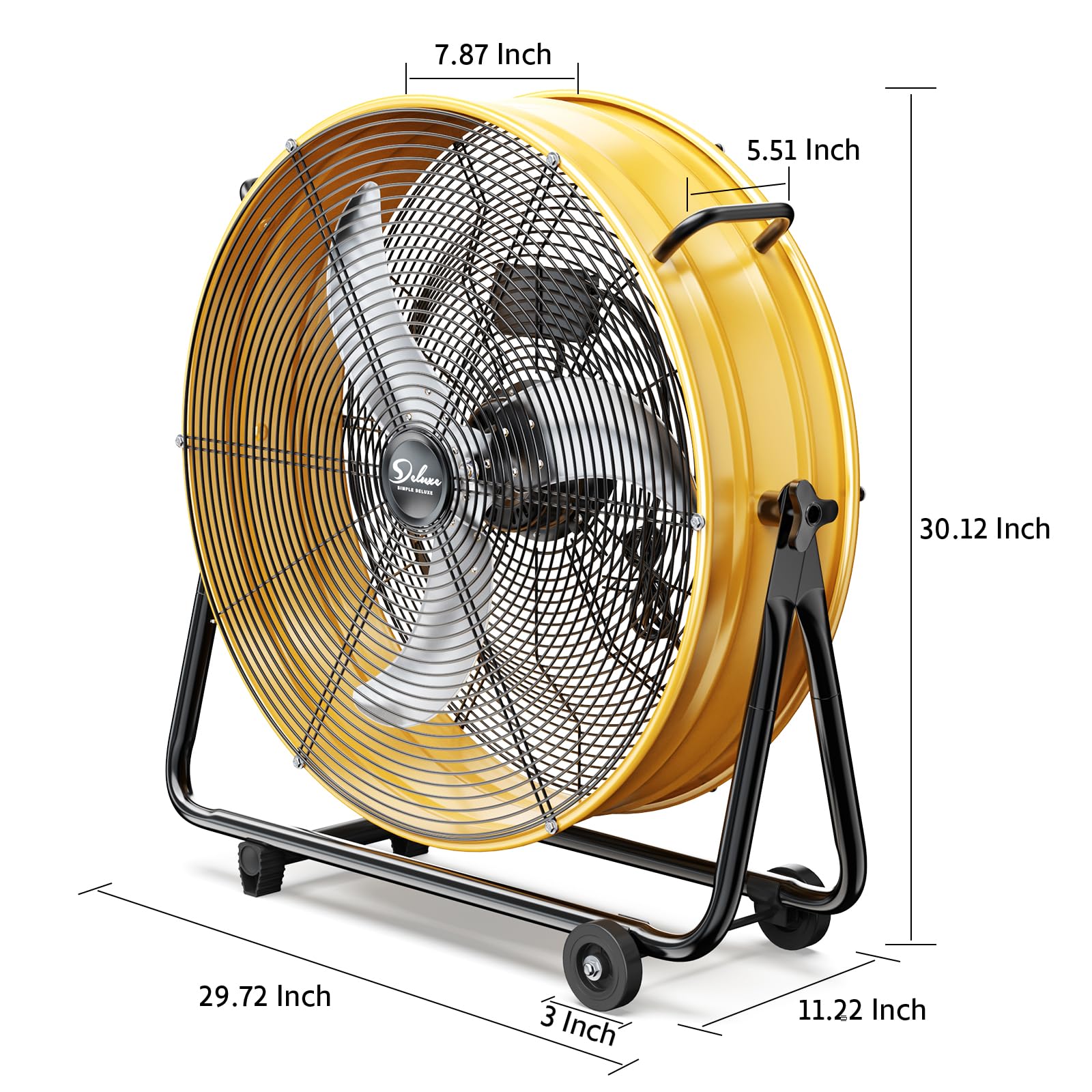 Simple Deluxe Hifanxdrum24 Floor Yellow 110v Silver