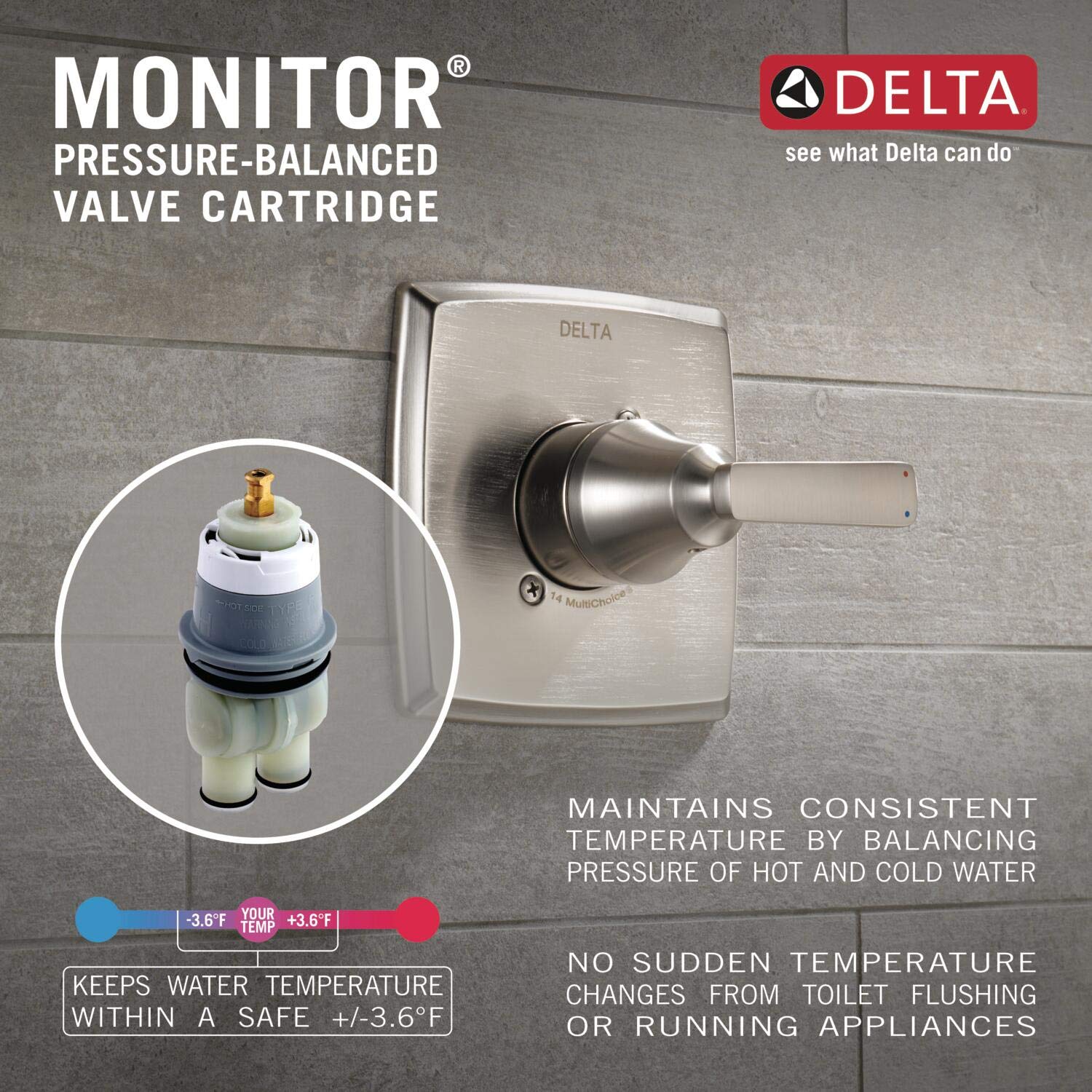 Open Box - Delta T17099-SS-PR - Valve Trim Only Showers
