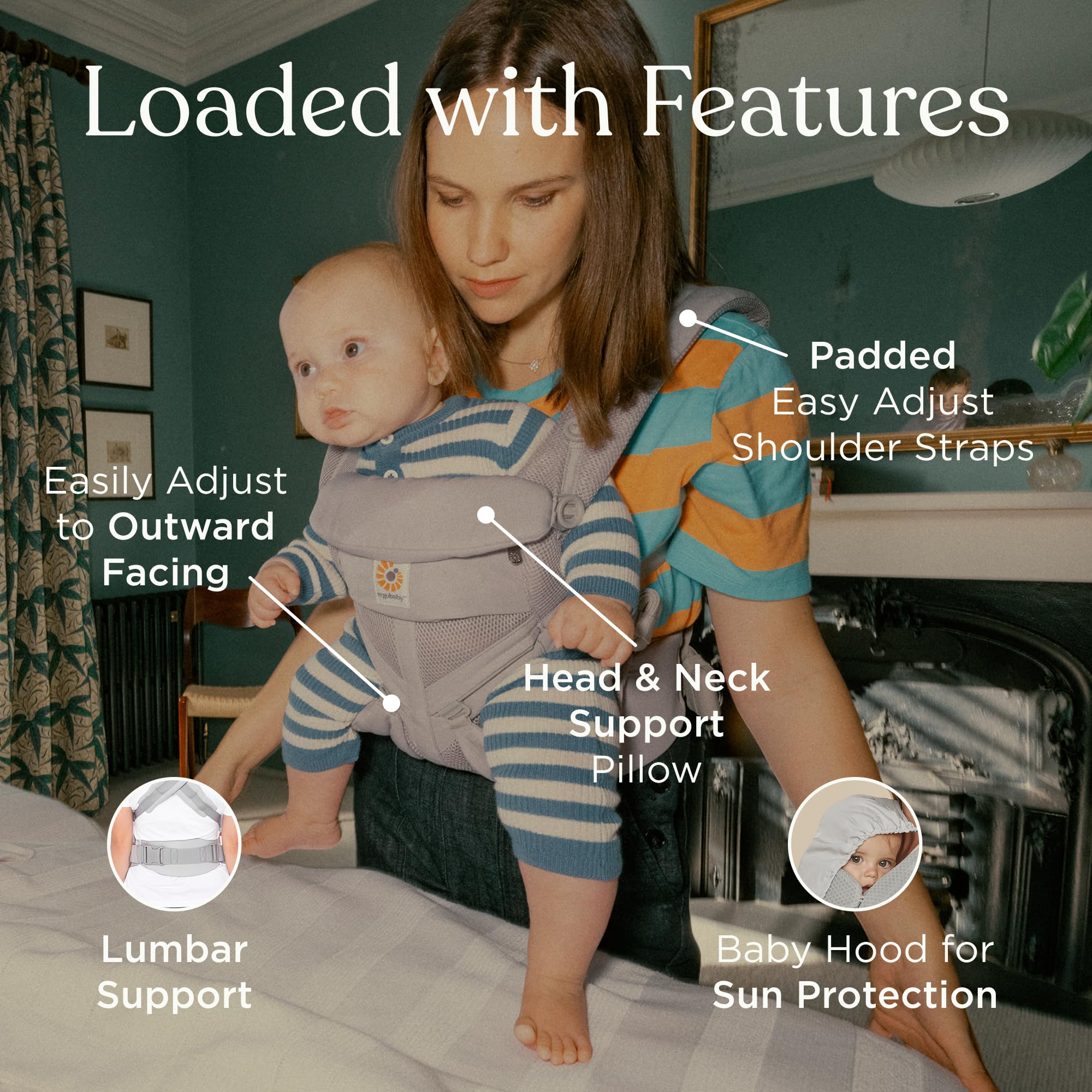 Canguru Ergobaby Omni 360 Omni 360 - Cool Air Mesh - Azul Slate
