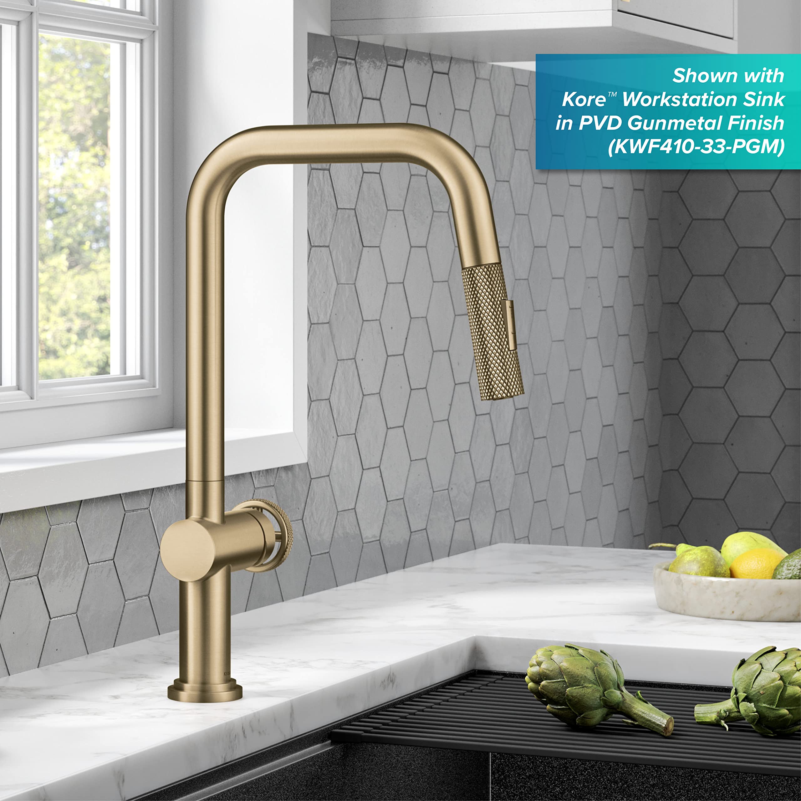 Open Box - Kraus KPF-3126BG - Kitchen Faucet