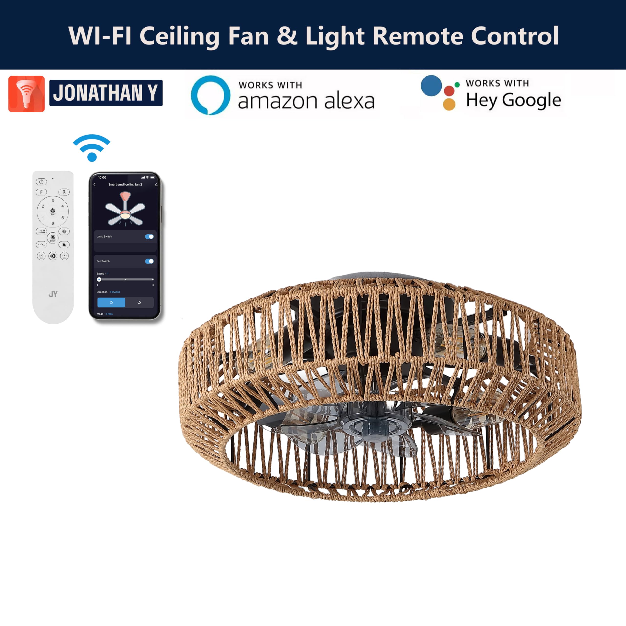 Open Box - JONATHAN Y Lighting JYL9730A - Ceiling Fans Fans