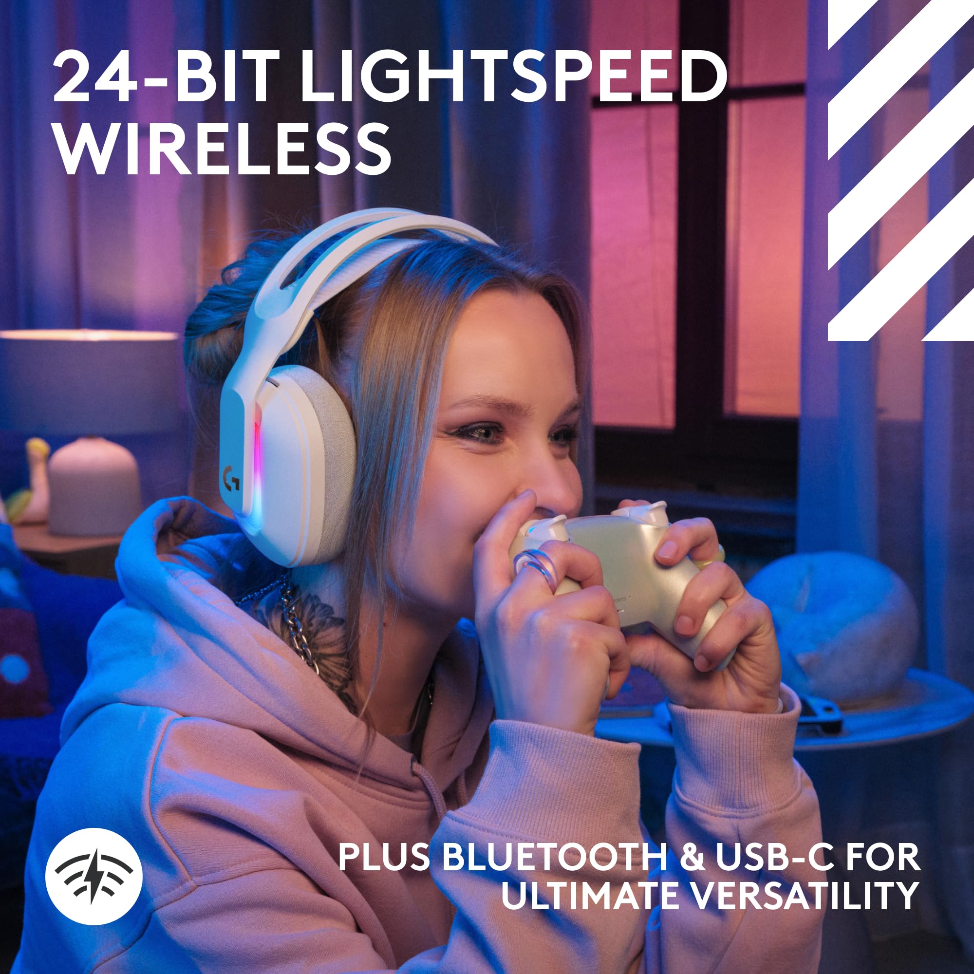 Refurbished - A20 X LIGHTSPEED Wireless Headset with PLAYSYNC AUDIO-WHITE-2.4GHZ-N/A-AMR-403