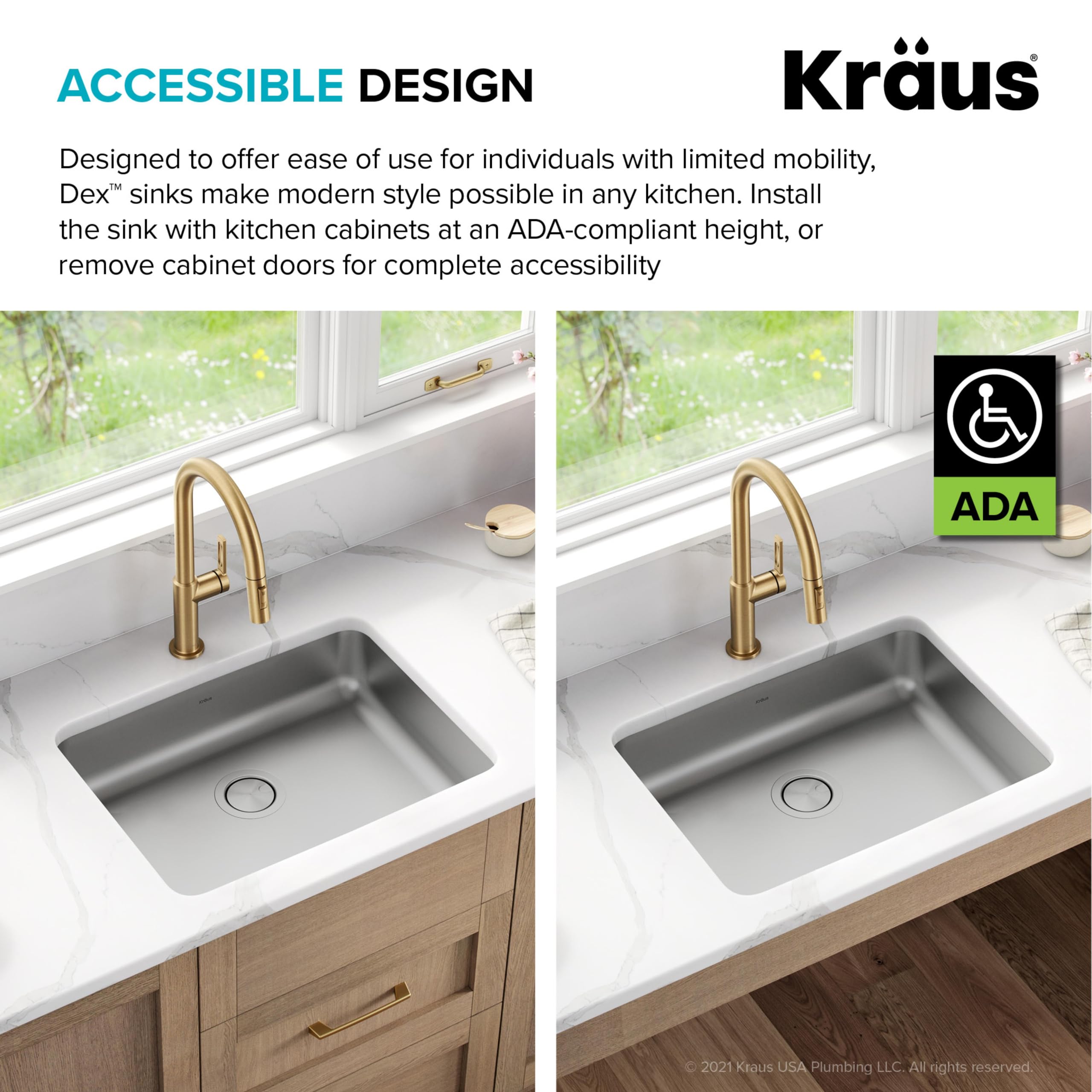 Open Box - Kraus KGD-442WHITE-PST1-WH - Kitchen Sinks Sinks