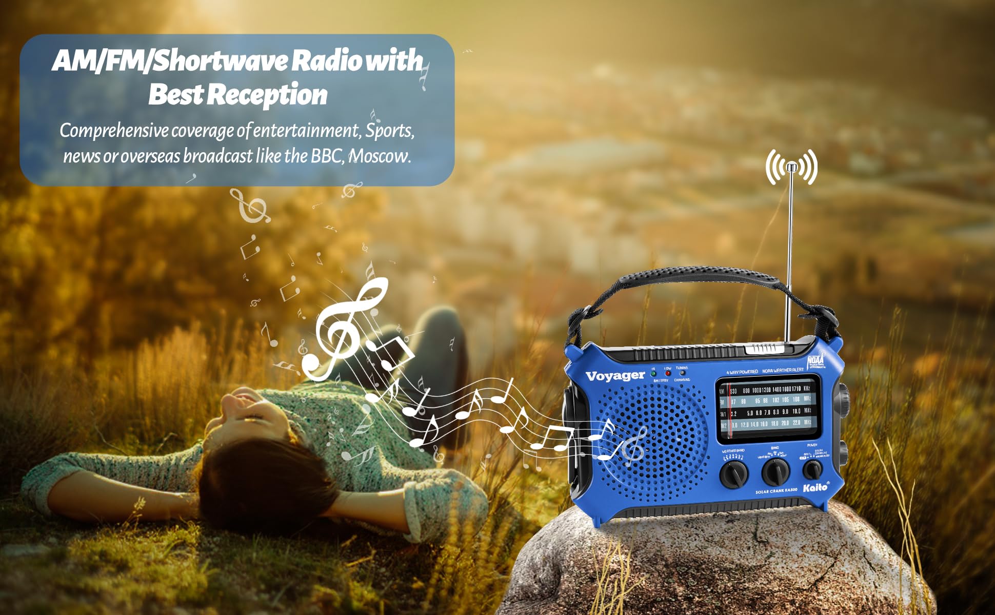 Kaito Portable Am/fm/sw Radio Black.