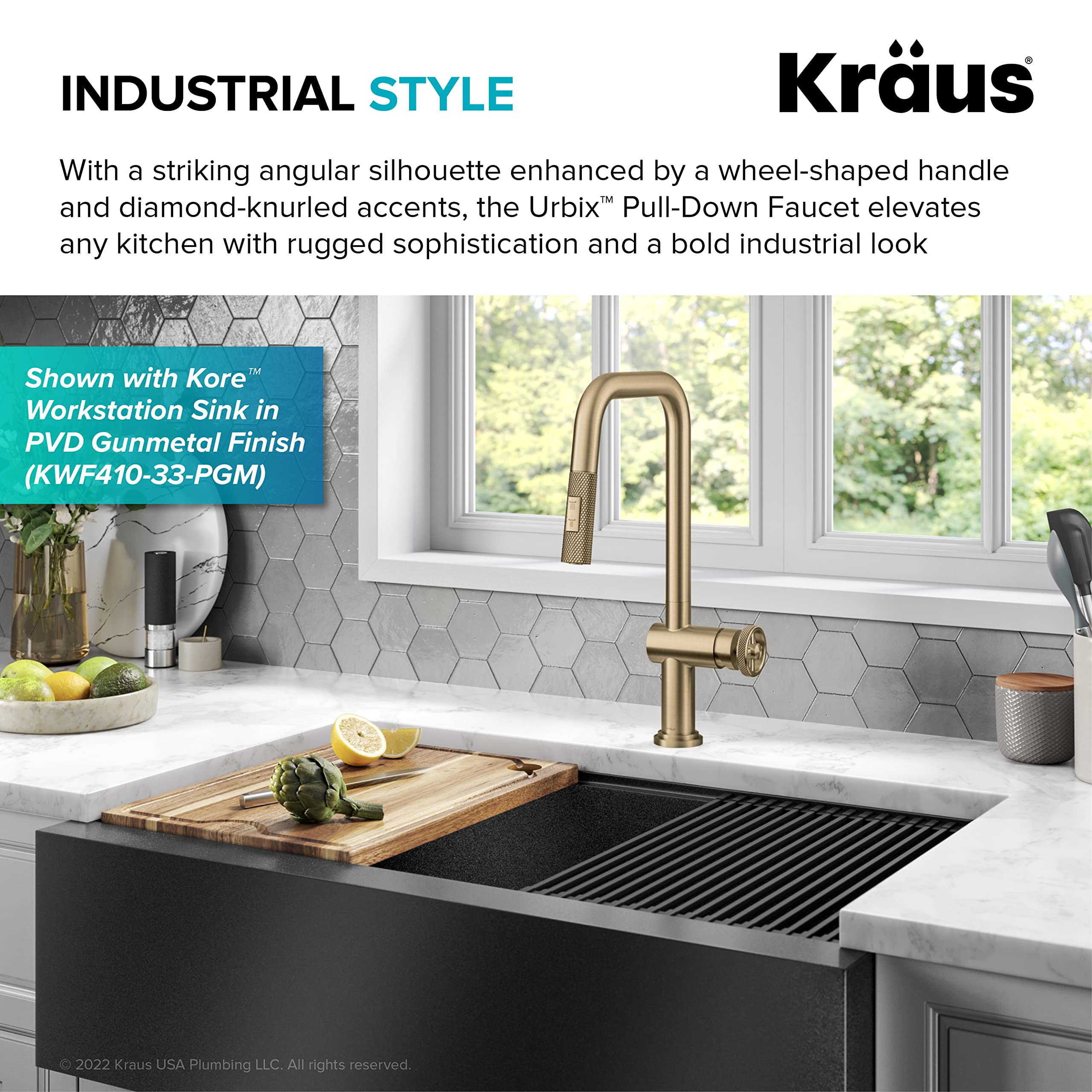 Open Box - Kraus KPF-3126BG - Kitchen Faucet