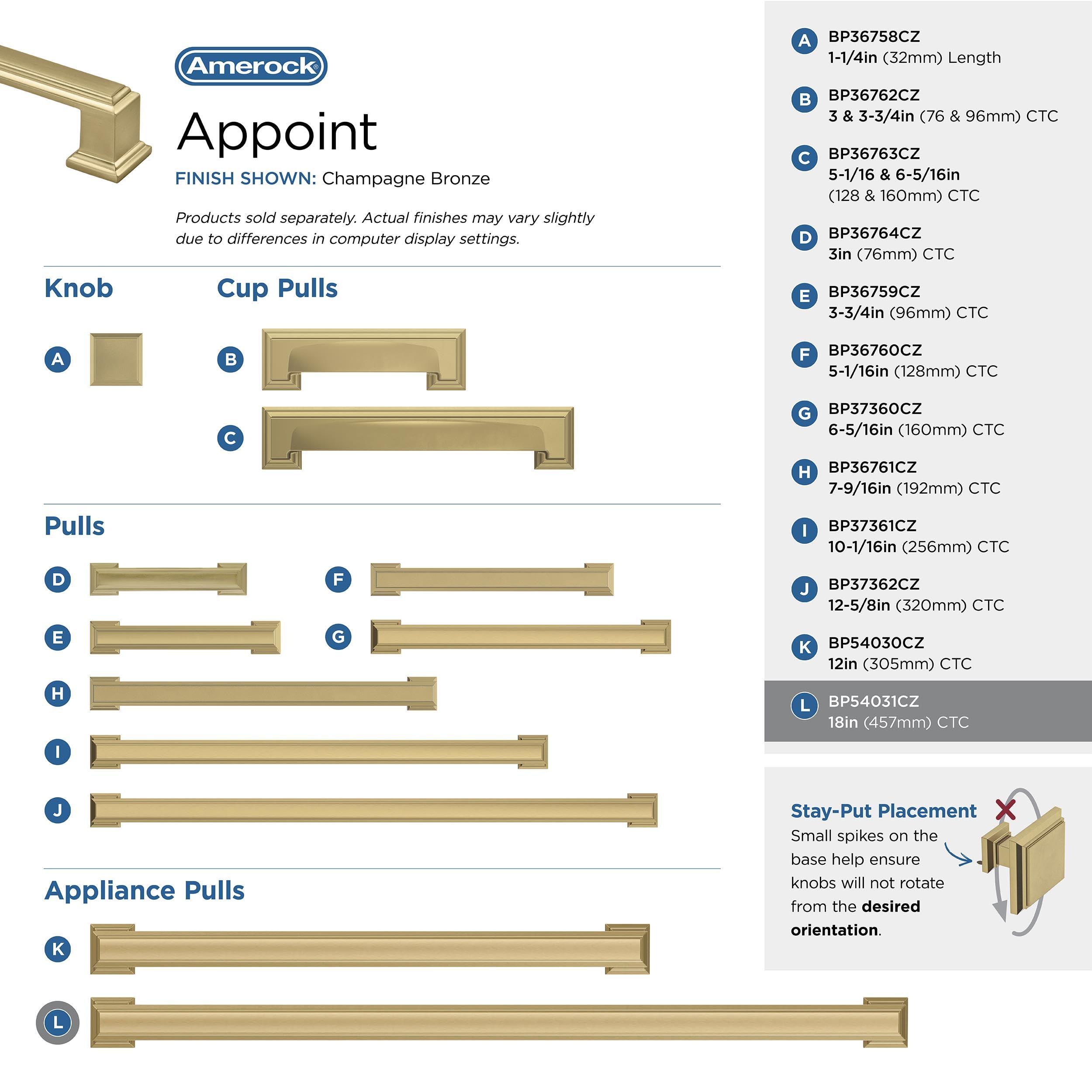 Open Box - Amerock BP54031CZ - Pulls Cabinet Hardware