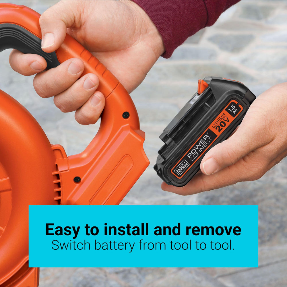Used - BLACK+DECKER 20-Volt Battery + Cup Charger, LBXR20CK