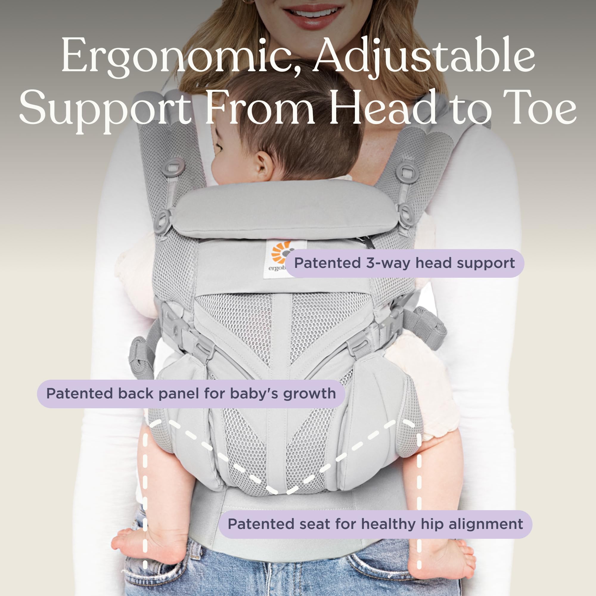Canguru Ergobaby Omni 360 Omni 360 - Cool Air Mesh - Azul Slate