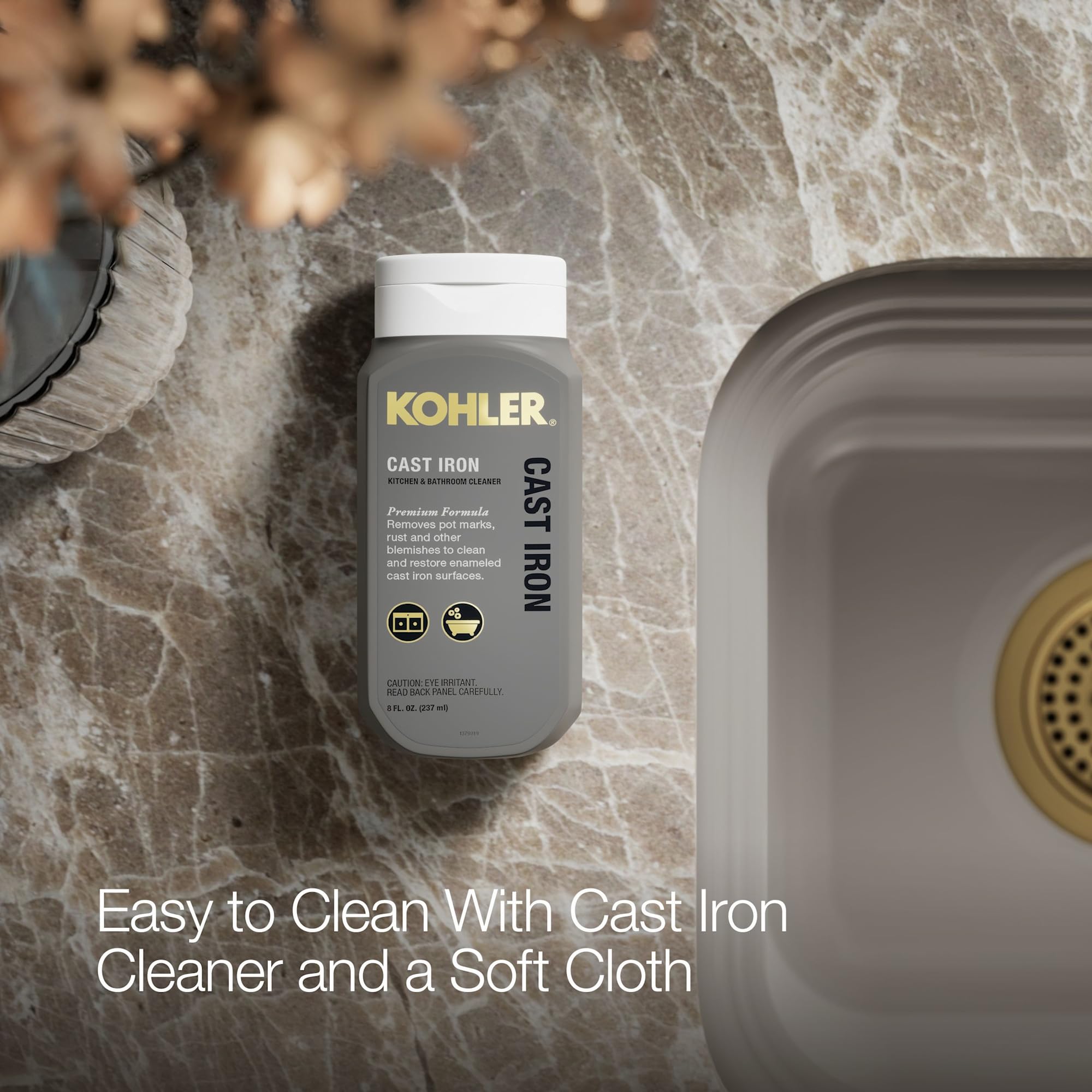 Open Box - Kohler K-6589-U-96 Single Basin Cast Iron Bar Sink from the Northland Series