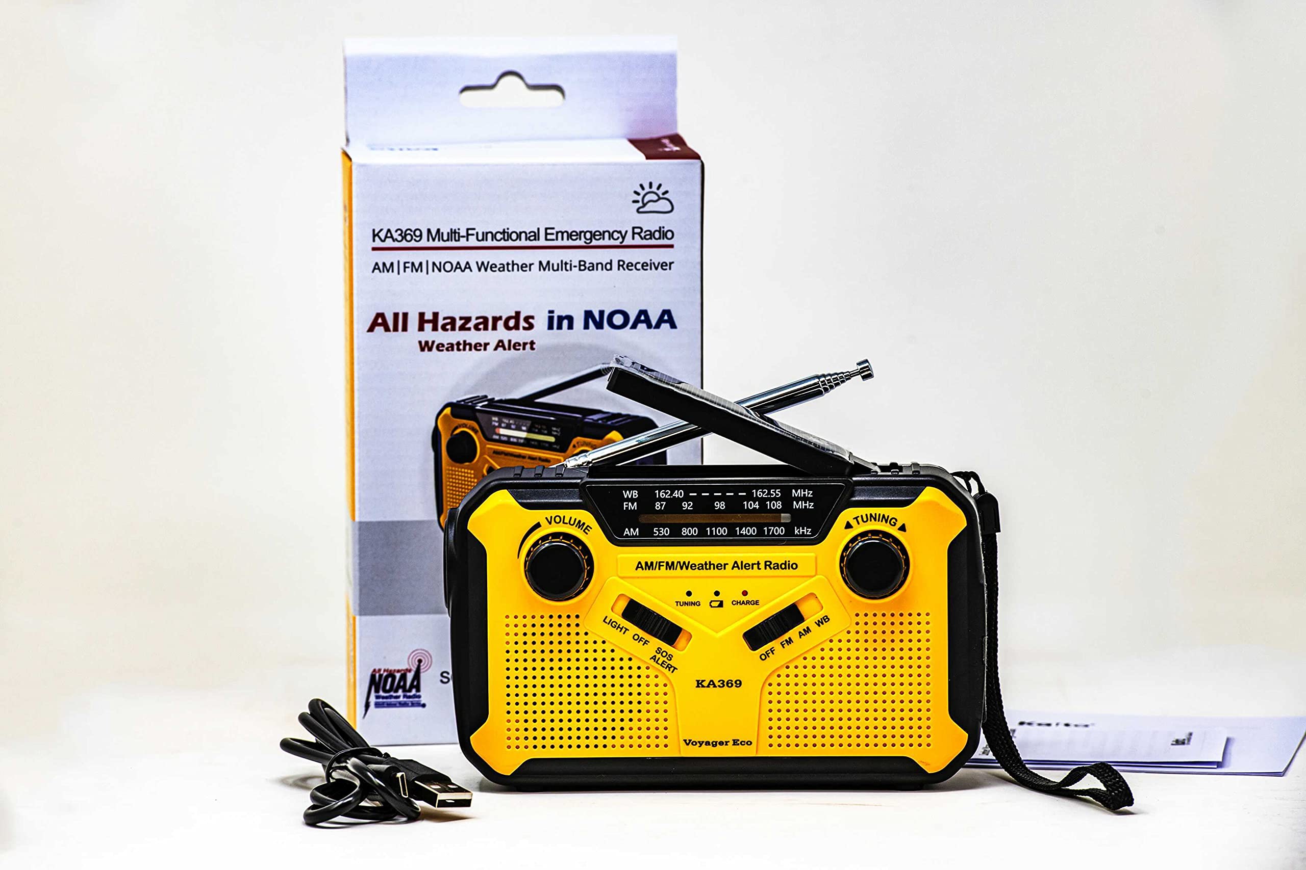 Kaito Voyager Am/fm/sw Radio - Yellow, 17  Height