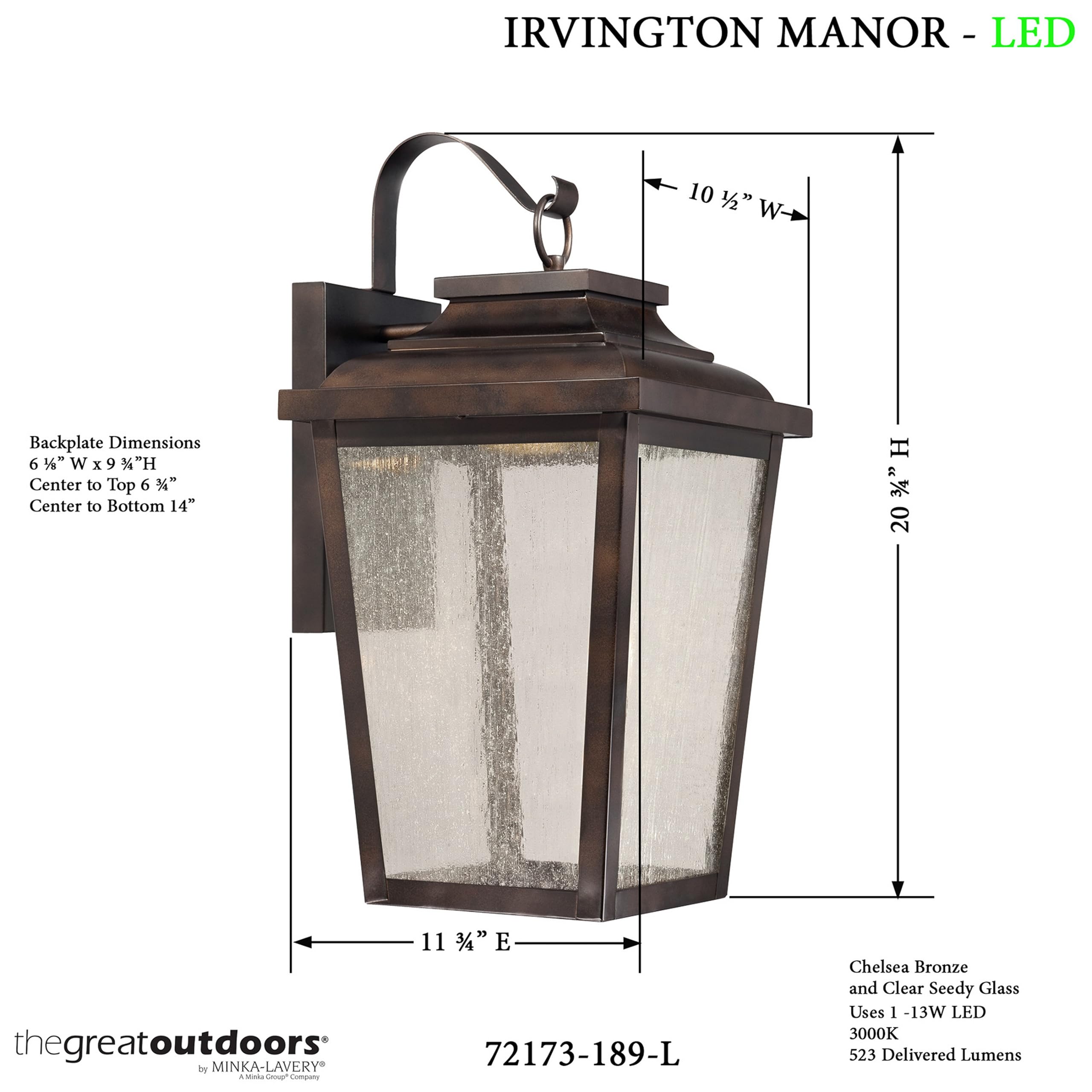 Open Box - The Great Outdoors 72173-189-L - Wall Sconces Outdoor Lighting
