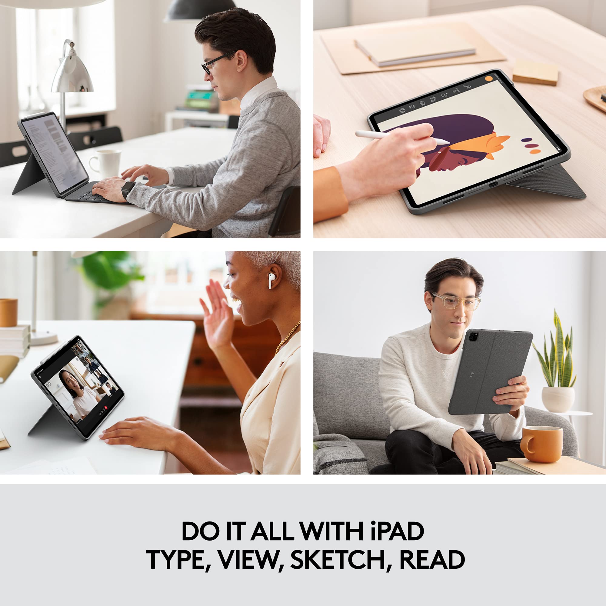 Refurbished - Combo Touch for iPad Pro 12.9-inch (5th and 6th gen)-GREY-US-OTHERS 920-010097