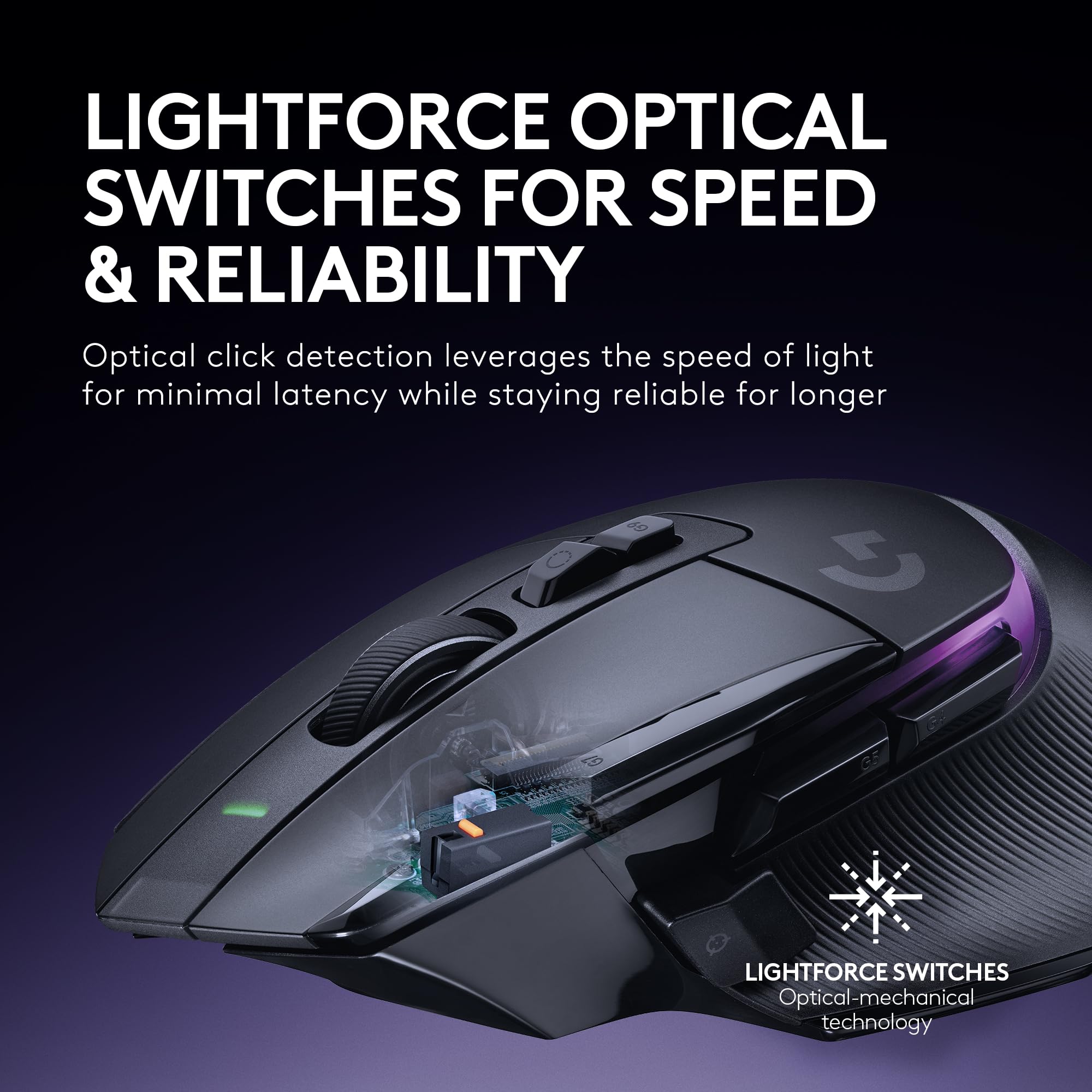 Open Box -  G502 X PLUS - LIGHTSPEED Wireless RGB Gaming Mouse-BLACK/PREMIUM-2.4GHZ-#215 910-006160