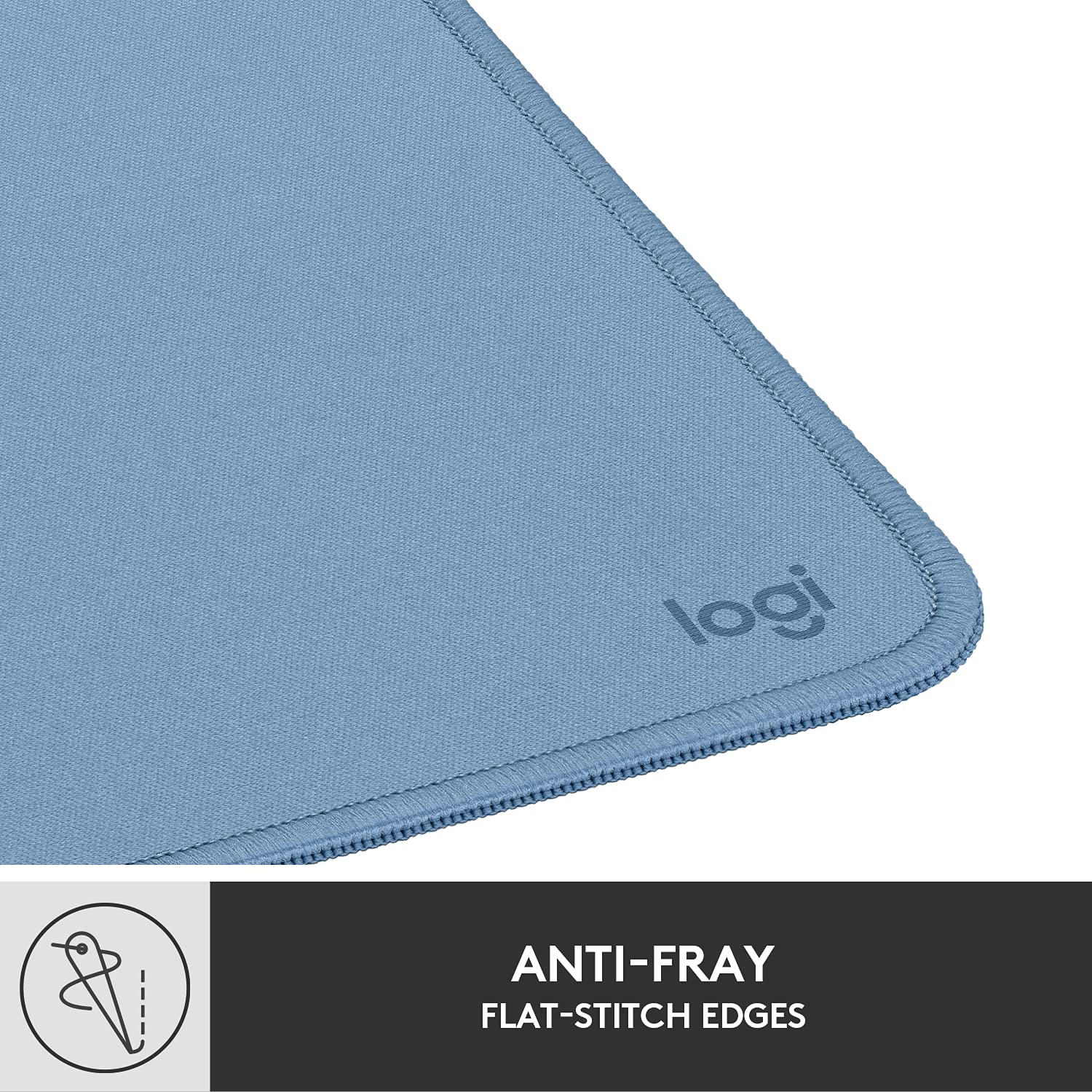 Refurbished - Logitech Studio Series Mouse Pad - Spill-Resistant, Anti-Slip Rubber Base (Blue Grey)