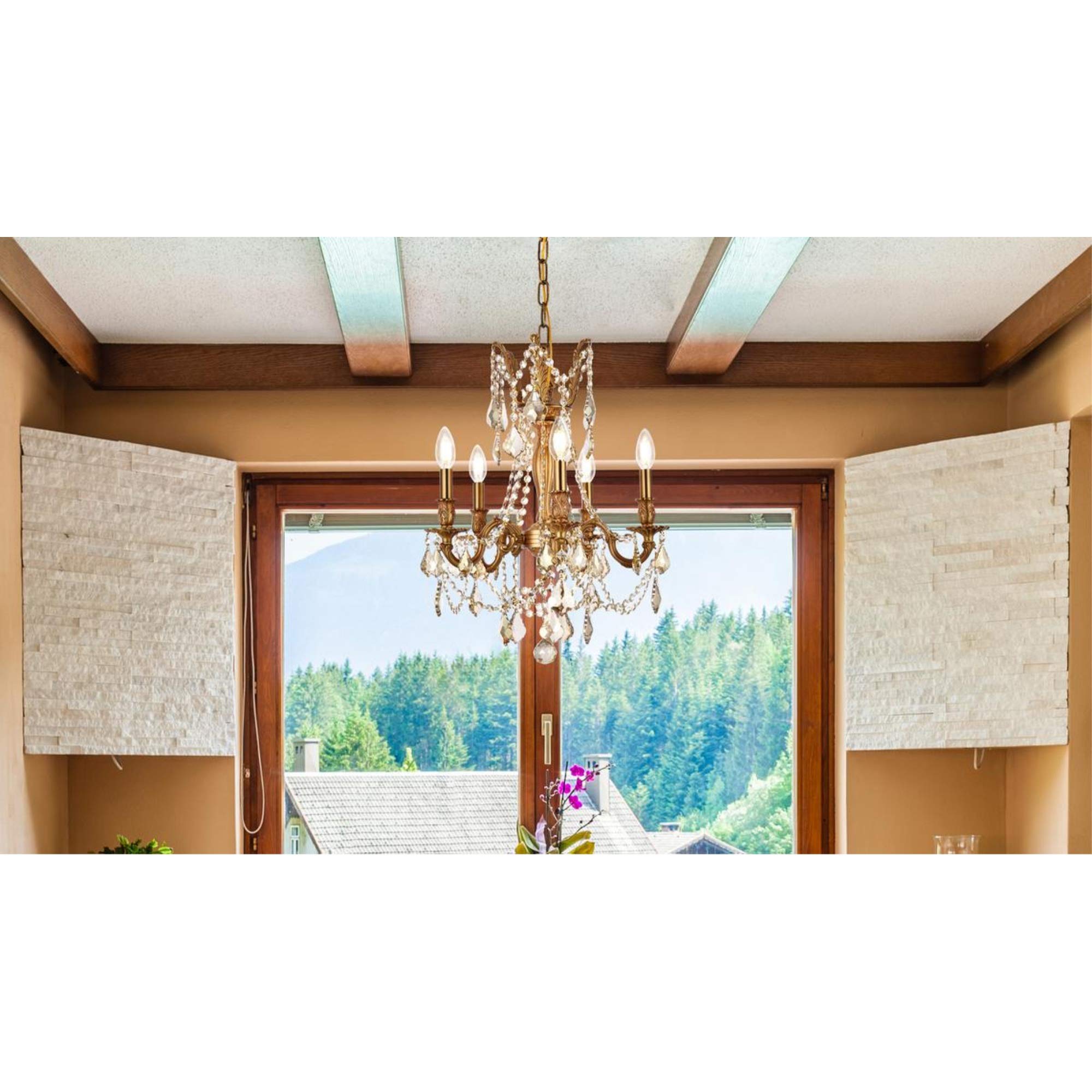Open Box - Elegant Lighting 9205D18FG-GT/RC - Chandeliers Indoor Lighting