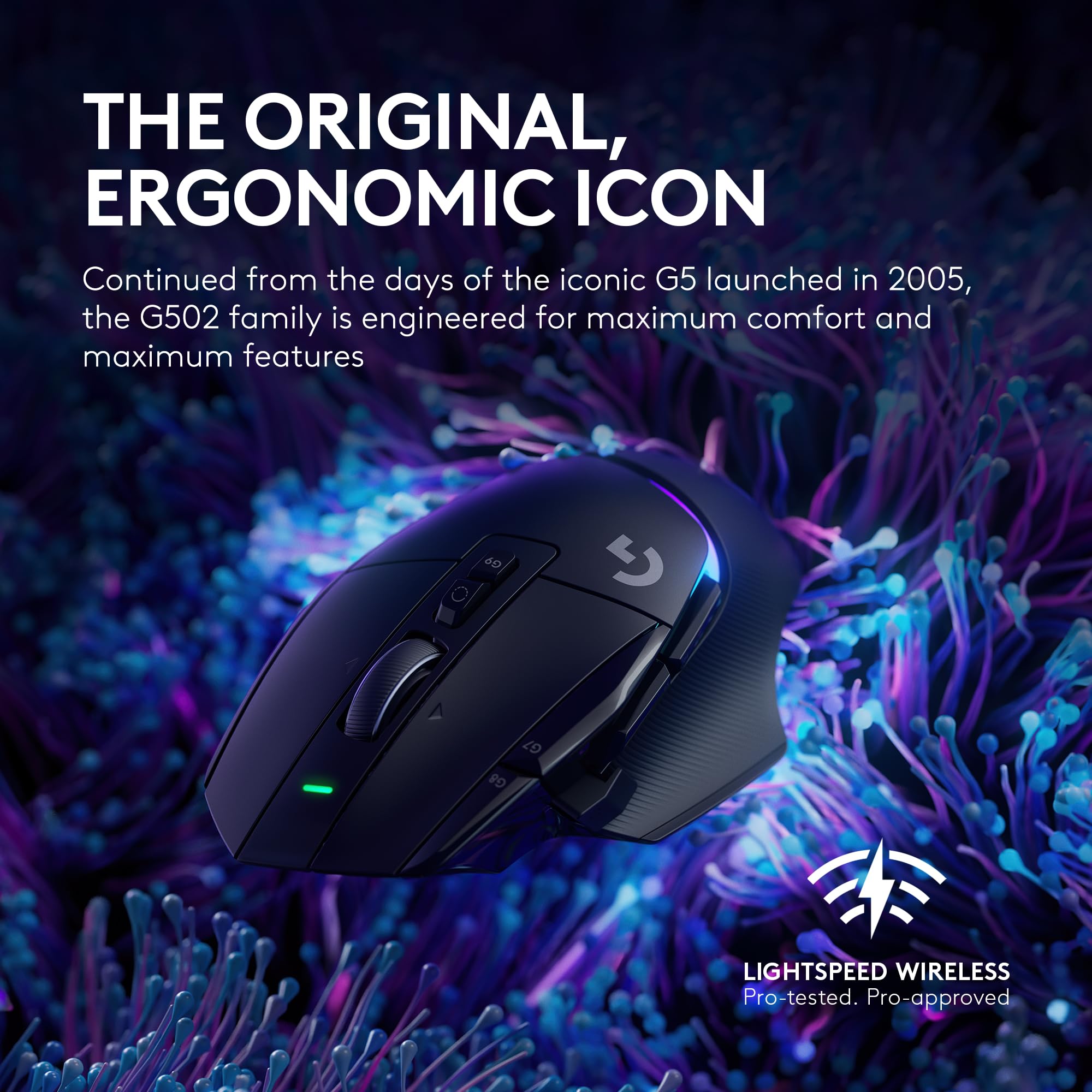 Refurbished - G502 X PLUS - LIGHTSPEED Wireless RGB Gaming Mouse-BLACK/PREMIUM-2.4GHZ-#215 910-006160