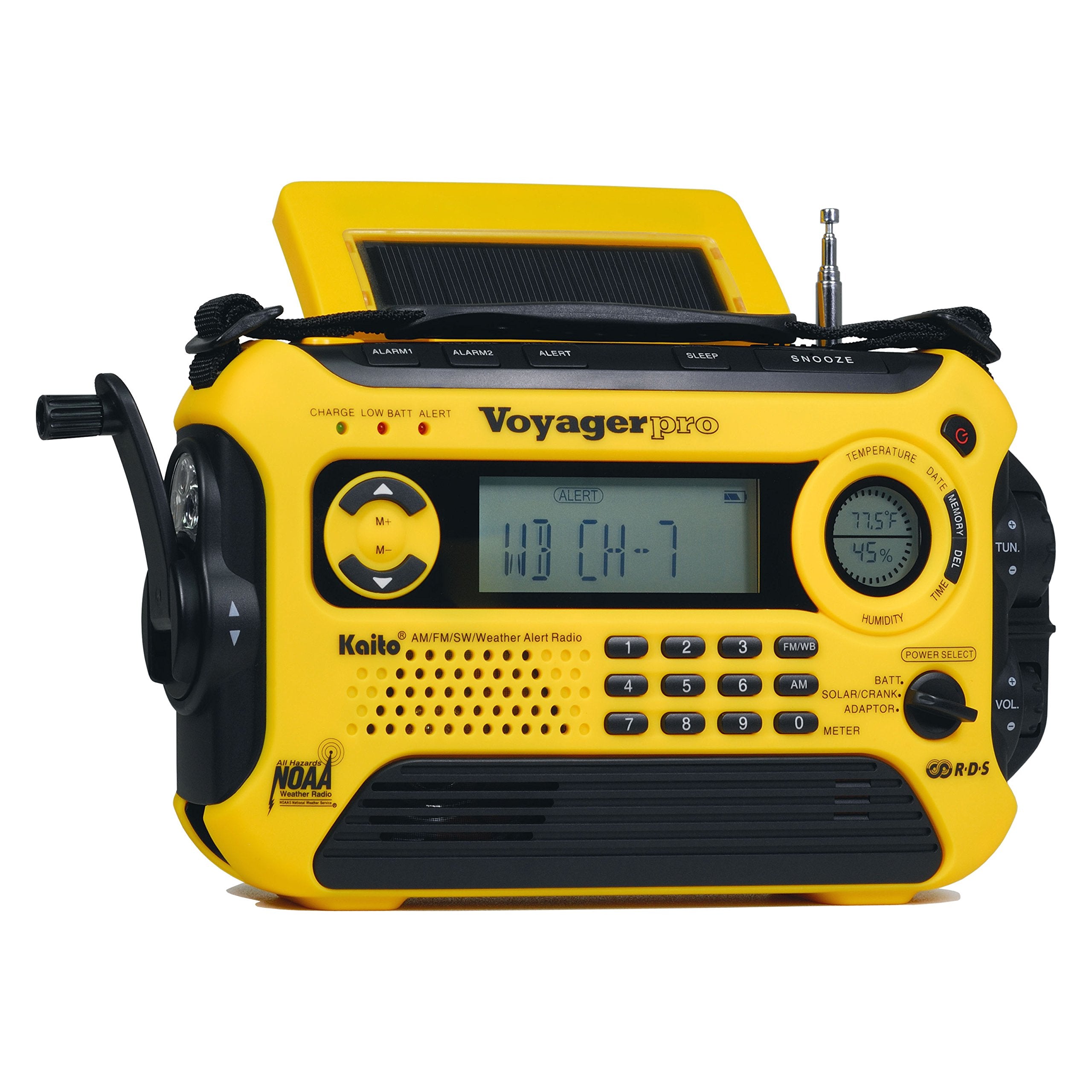 Kaito Voyager Pro KA600 Digital Solar Dynamo Crank Wind Up