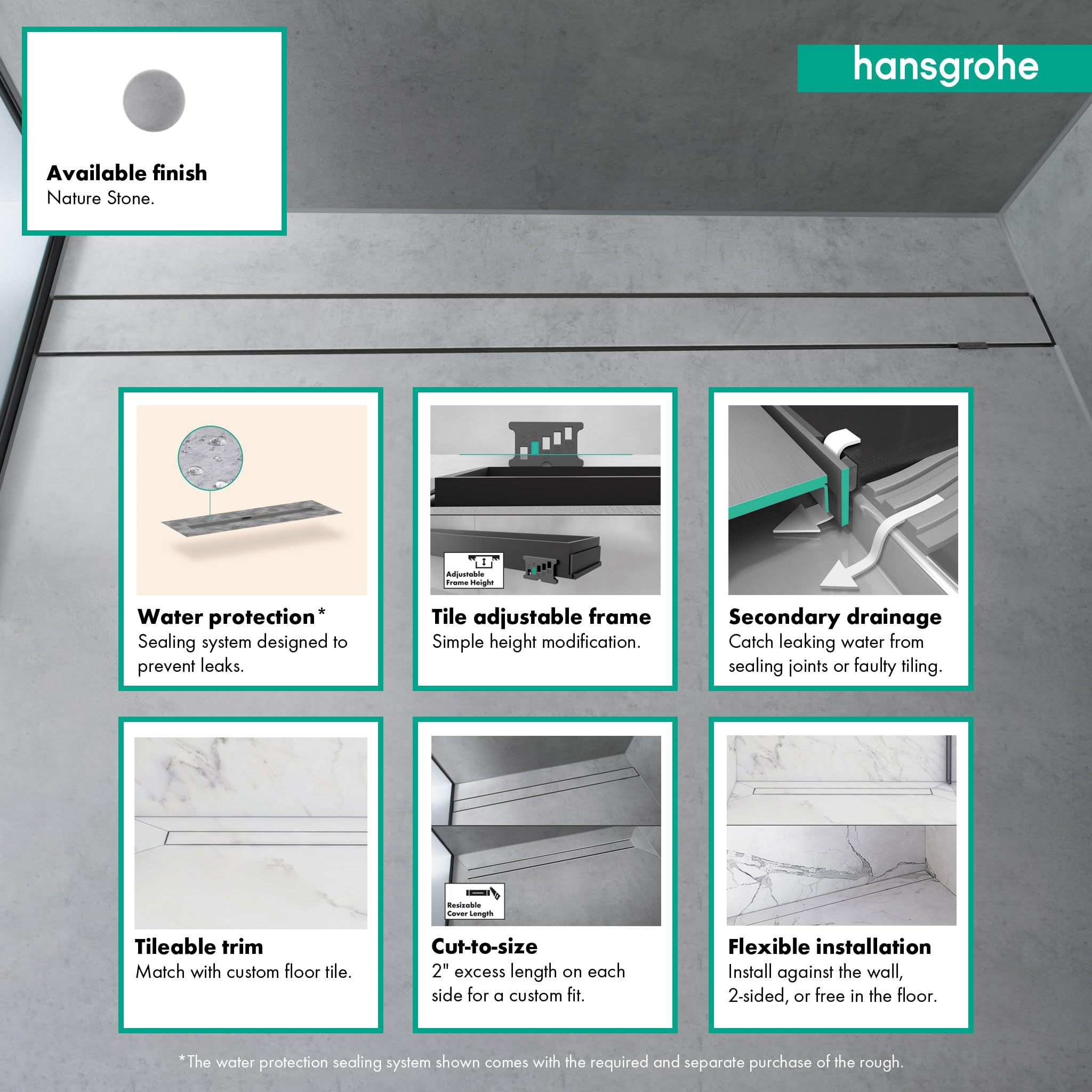Open Box - Hansgrohe 56114001 - Shower Drains Shower Accessories