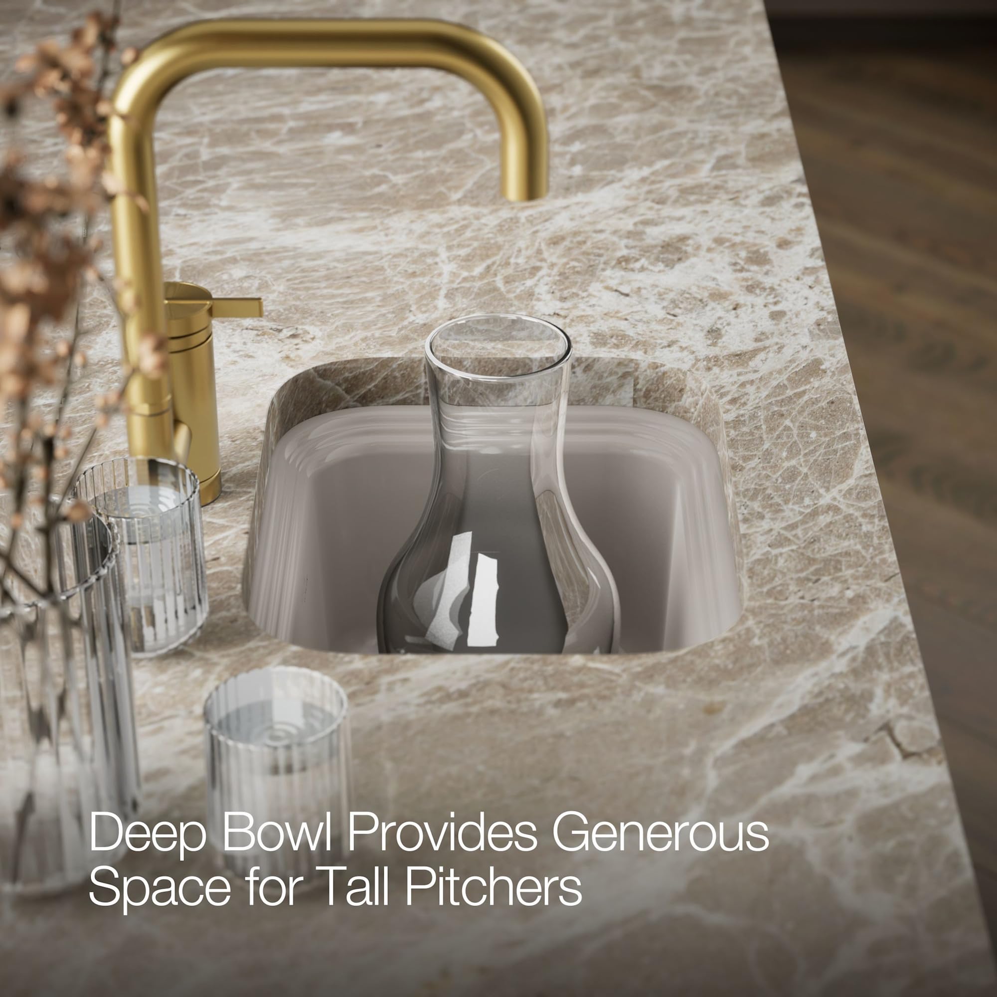 Open Box - Kohler K-6589-U-96 Single Basin Cast Iron Bar Sink from the Northland Series