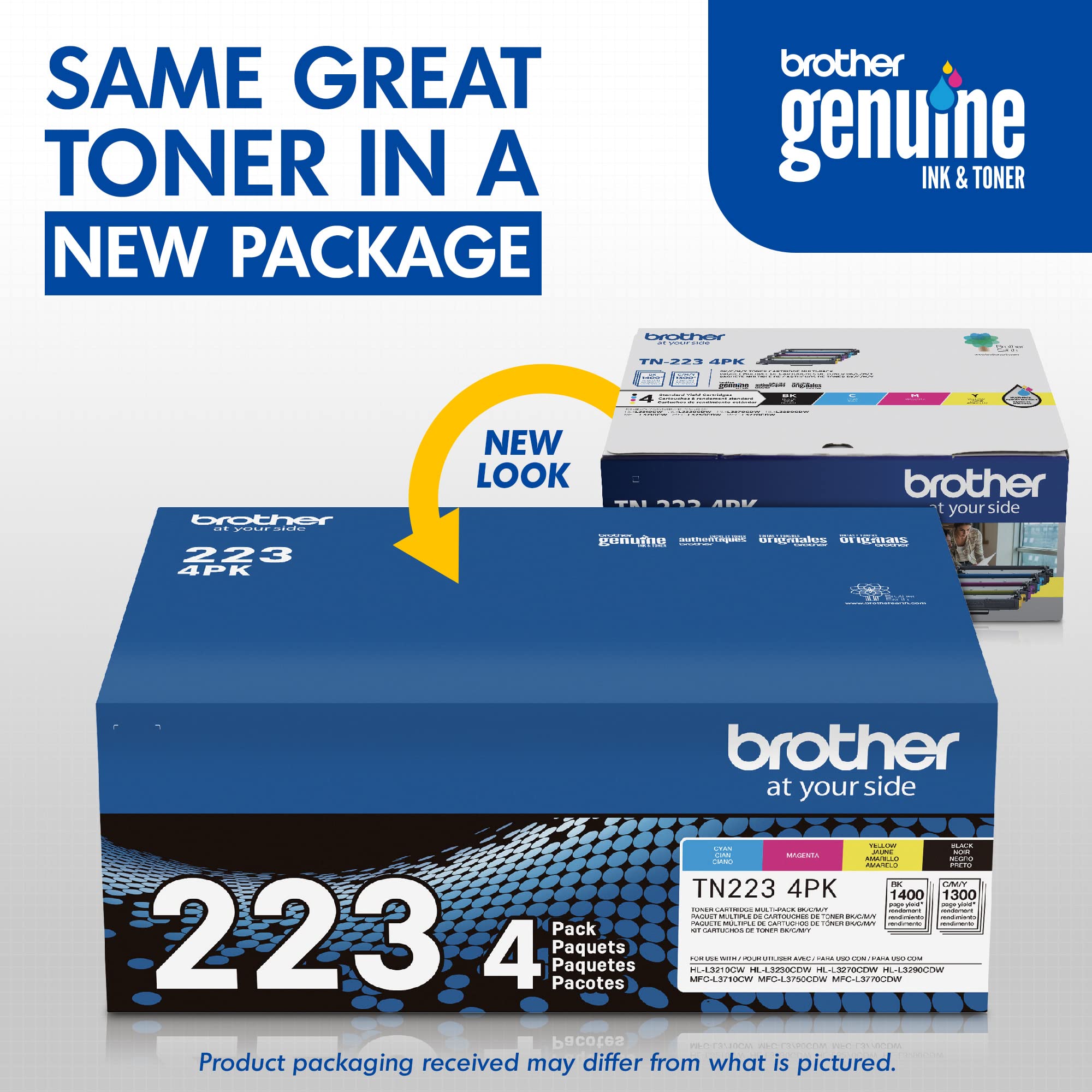 Used - BROTHER TN2234PK B/C/M/Y 4PK 012502656609