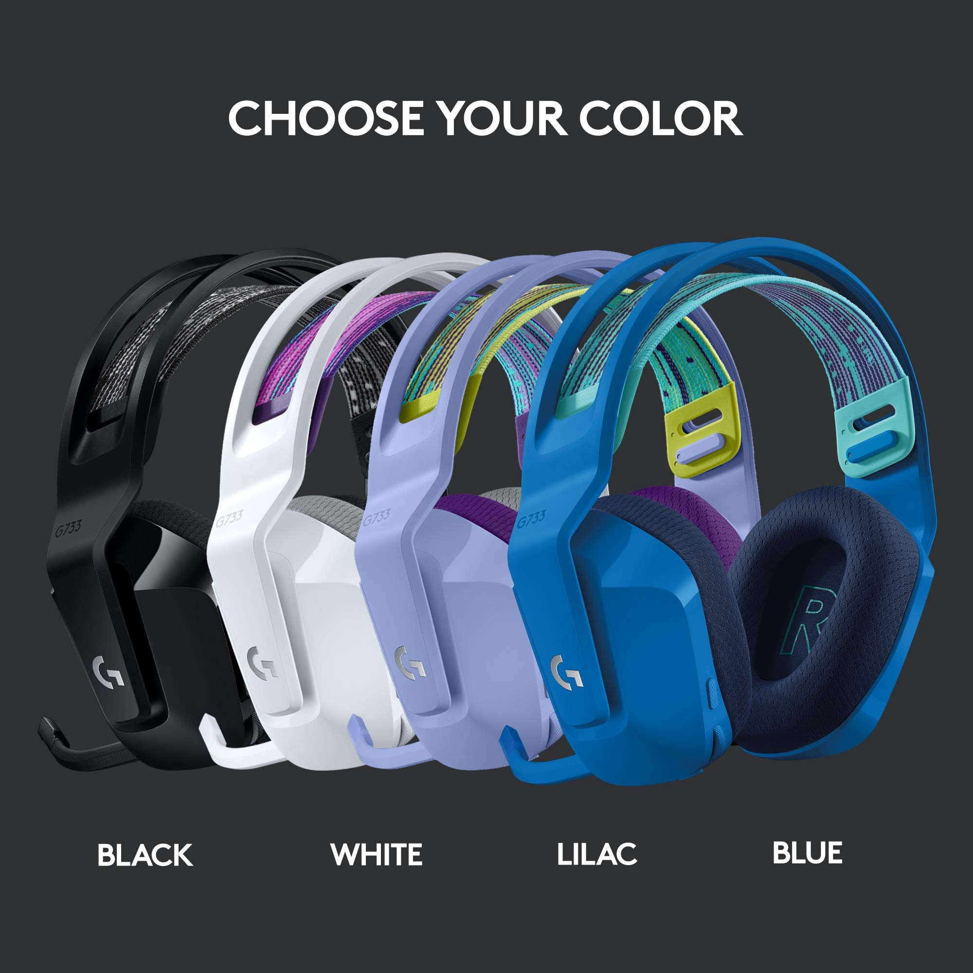 Refurbished - HEADSET PC-G733 LIGHTSPEED Wireless RGB Gaming Headset-WHITE-2.4GHZ- 981-000882
