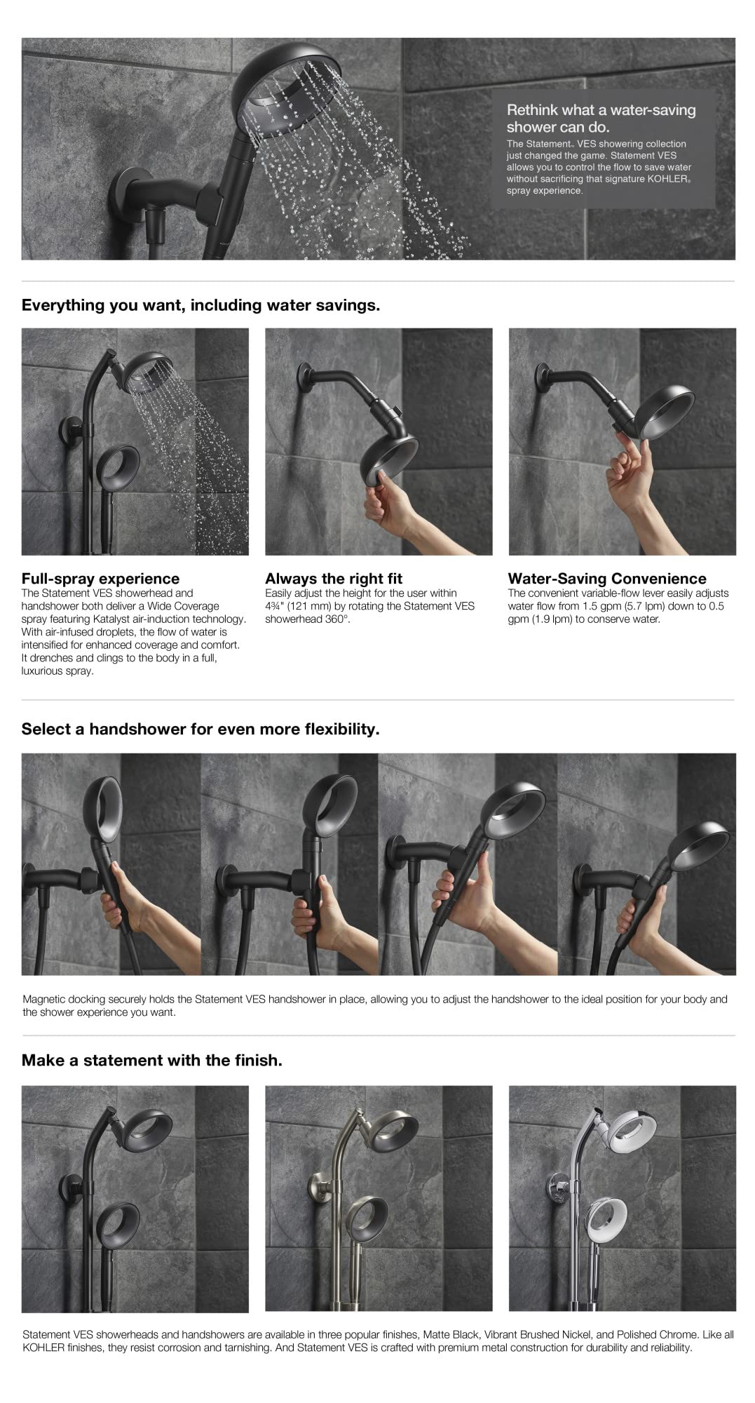 Open Box - Kohler K-21026-BL - Retrofit Showers Showers