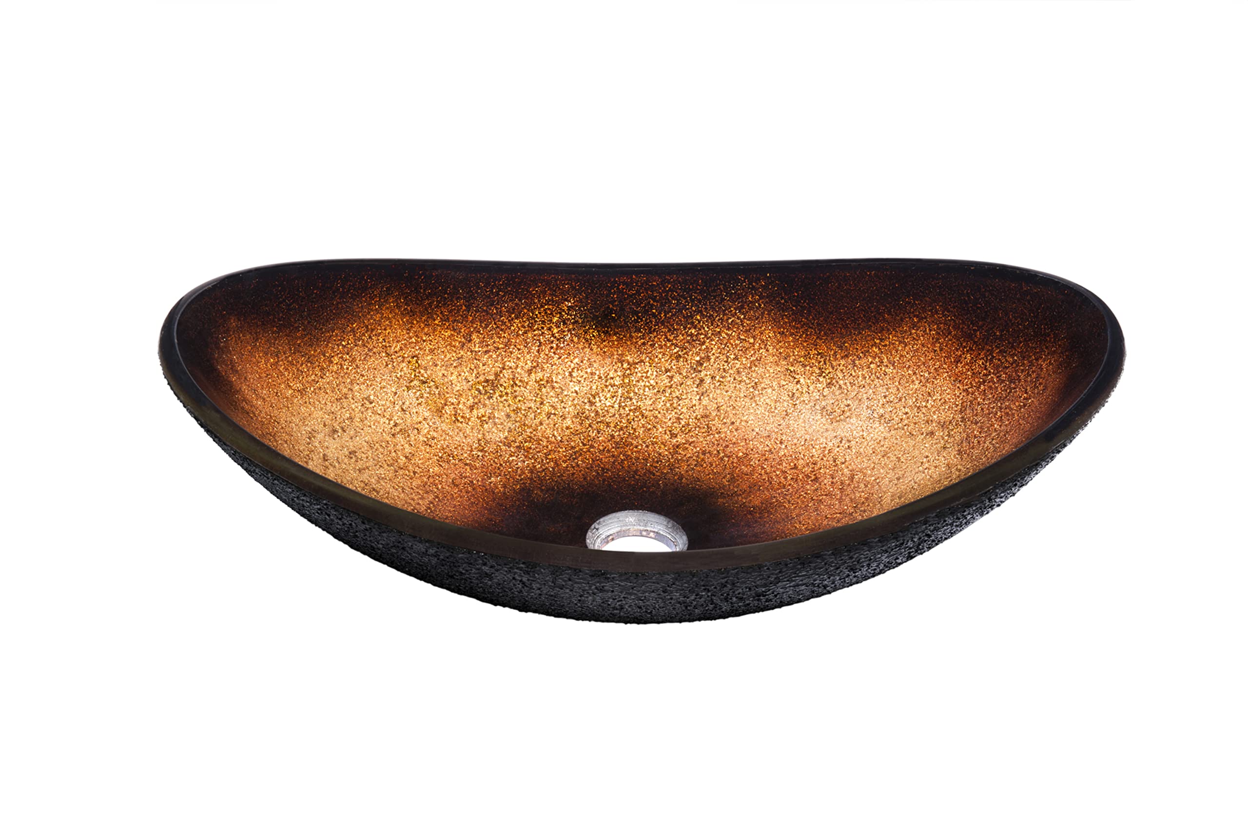 Open Box - Miseno MNO-G1308800-ORB Oval 21-1/2" Tempered Glass Vessel Bathroom Sink