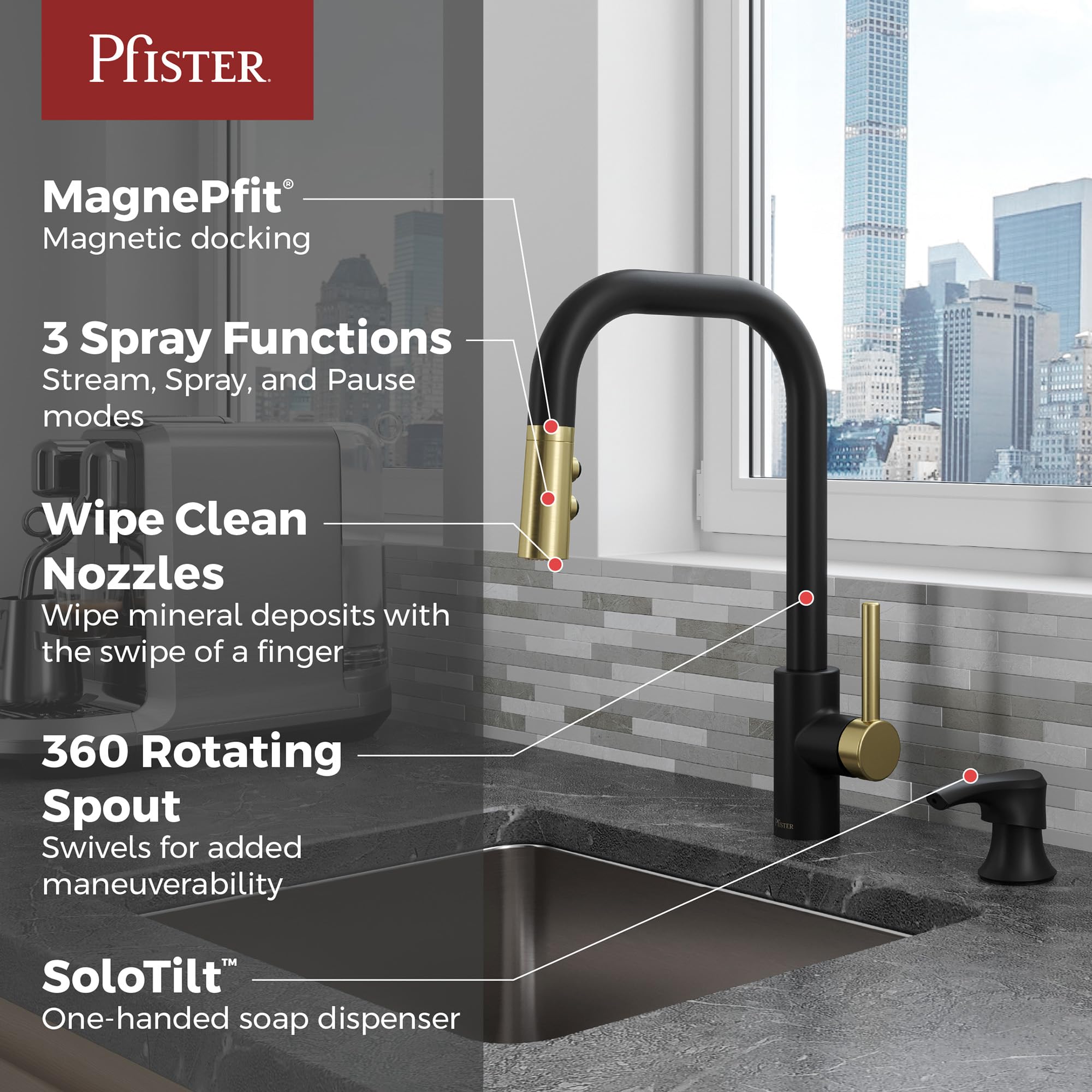 Open Box - Pfister F-529-7ZNRBBG - Kitchen Faucet