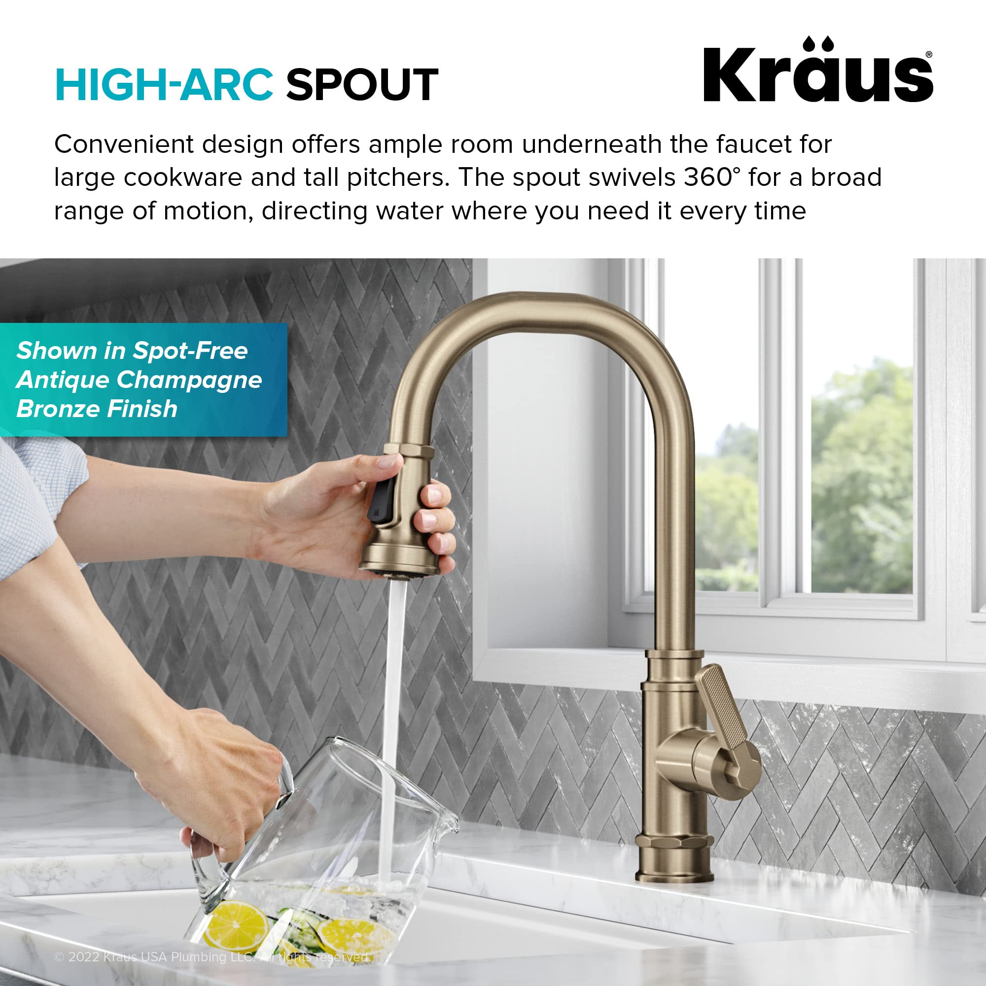 Open Box - Kraus KPF-4101SFS - Kitchen Faucet