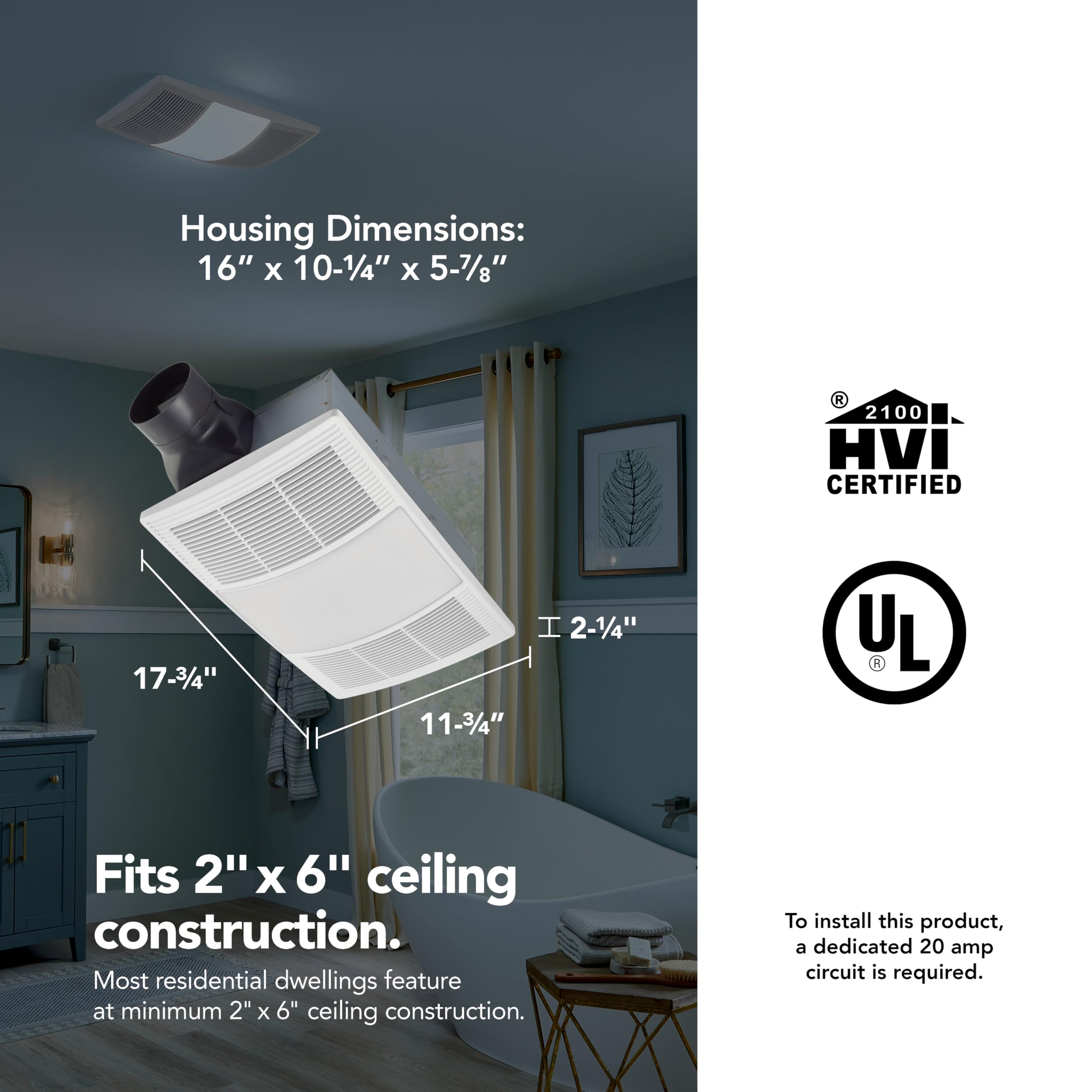 Open Box - Broan BHFLED110 - Exhaust Fans Ventilation