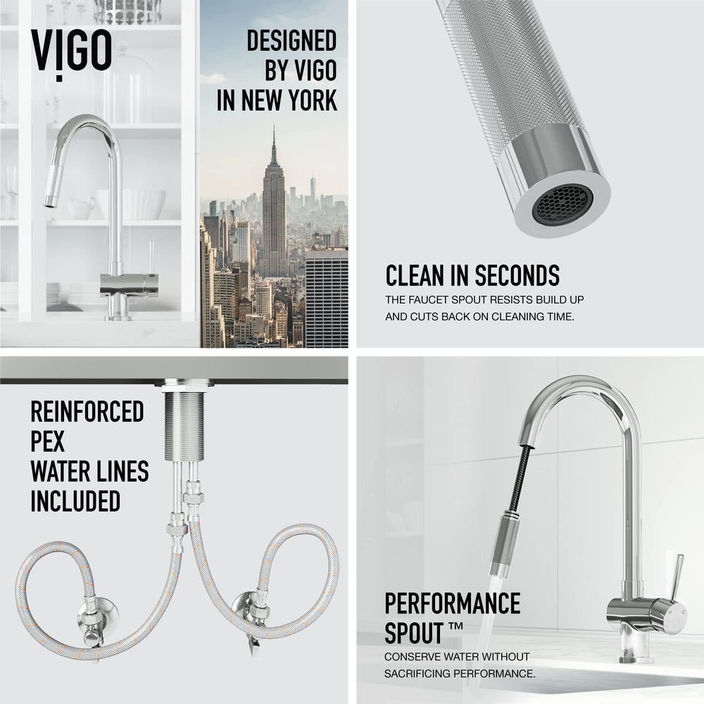 Open Box - Vigo VG02008MBS - Kitchen Faucet