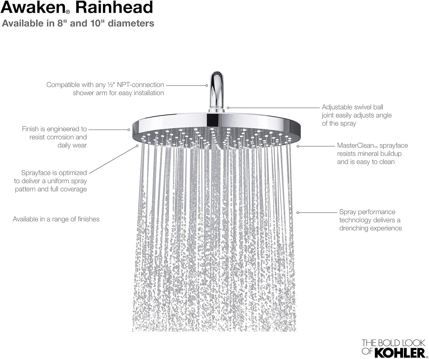 Open Box - Kohler K-76464-G-BL - Shower Heads Showers KohlerBullseye Deals