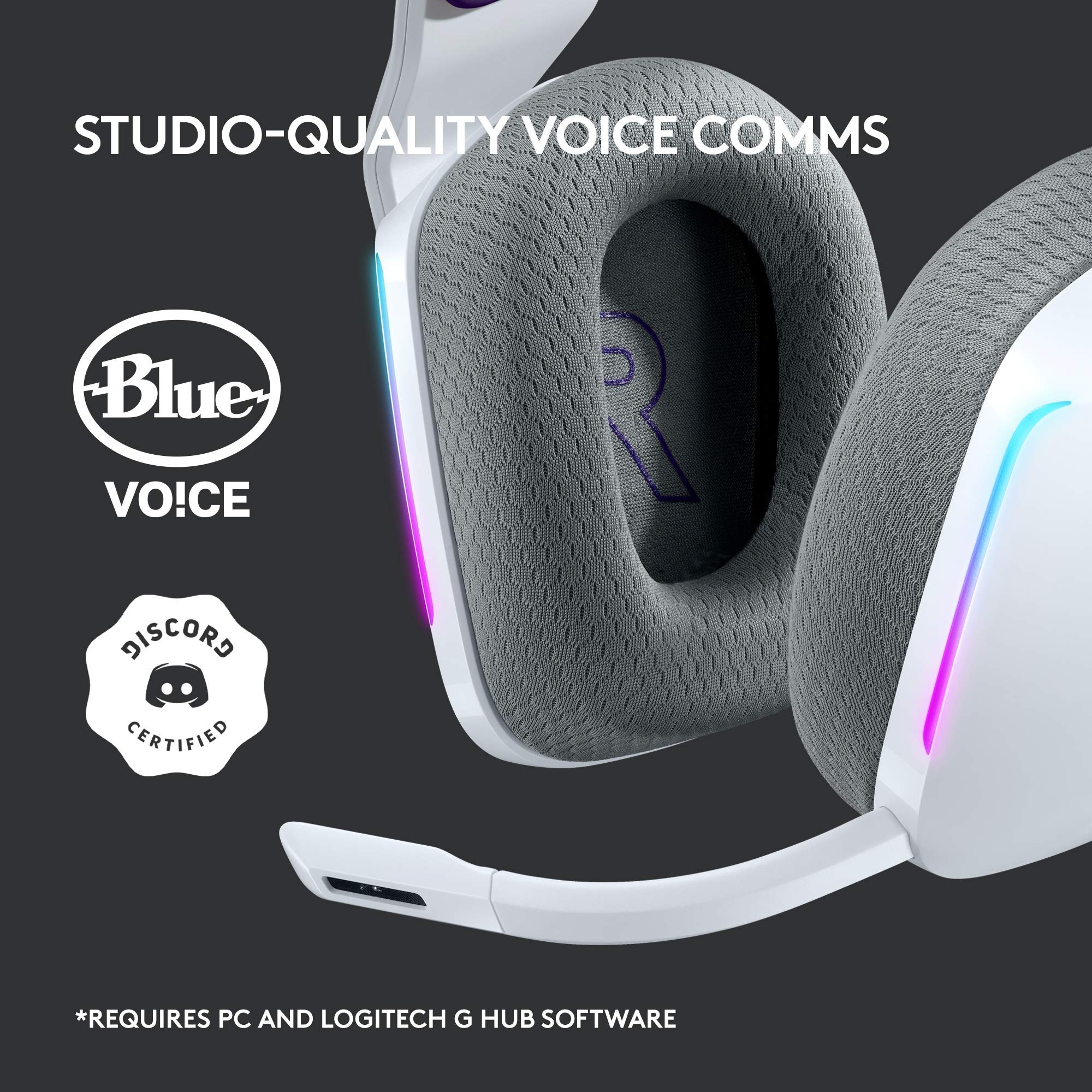 Refurbished - HEADSET PC-G733 LIGHTSPEED Wireless RGB Gaming Headset-WHITE-2.4GHZ- 981-000882