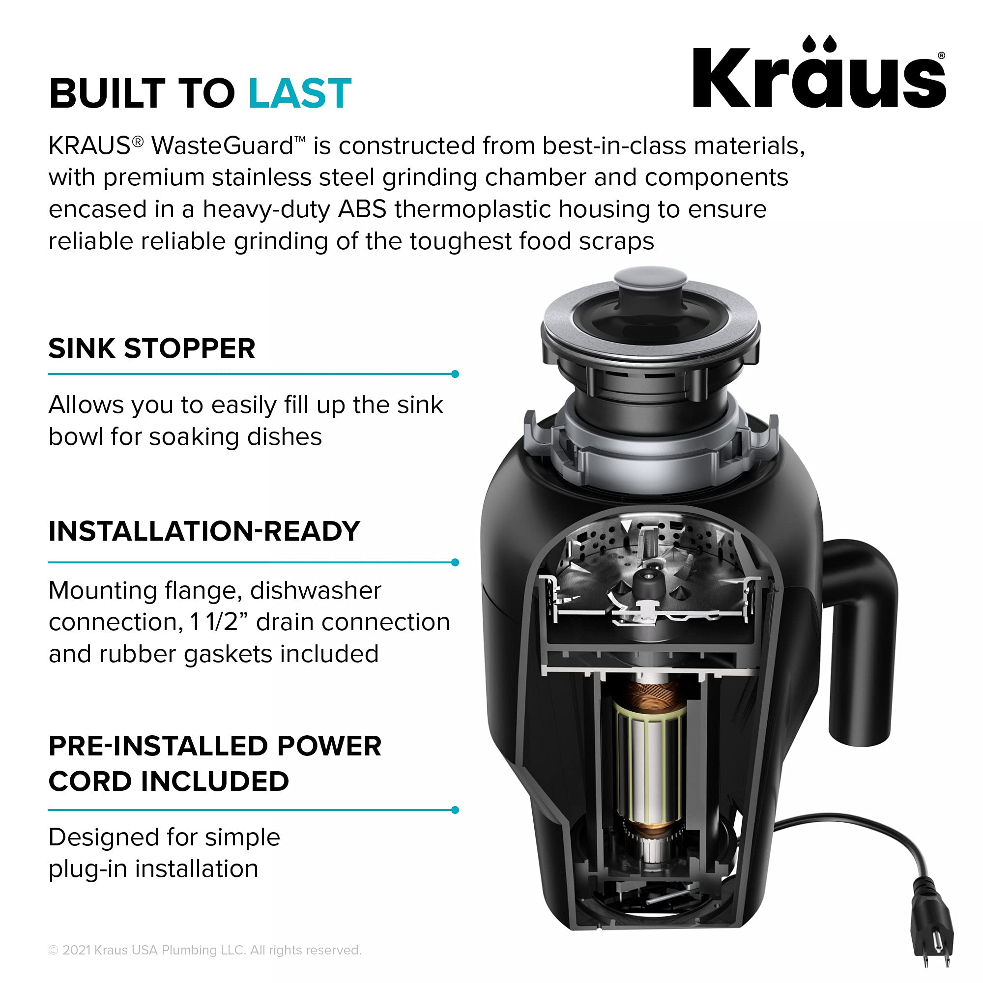 Open Box - Kraus KWD100-75MBL - Garbage Disposal Faucet