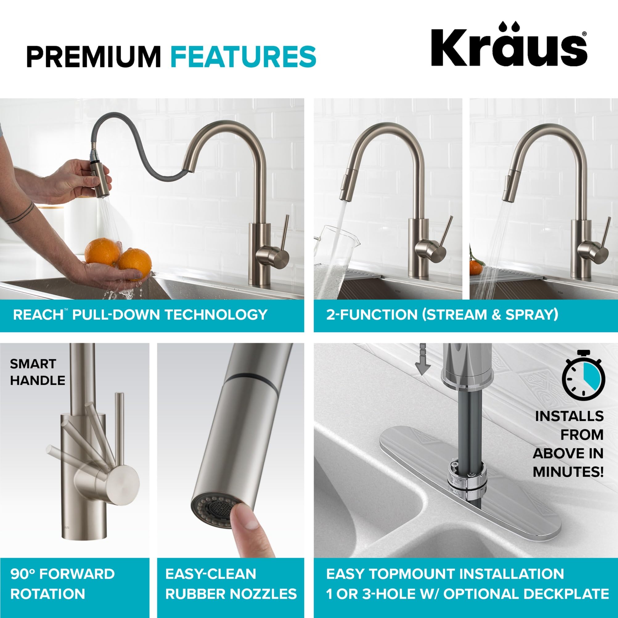 Open Box - Kraus KPF-2620-FF-100SFS - Kitchen Faucet