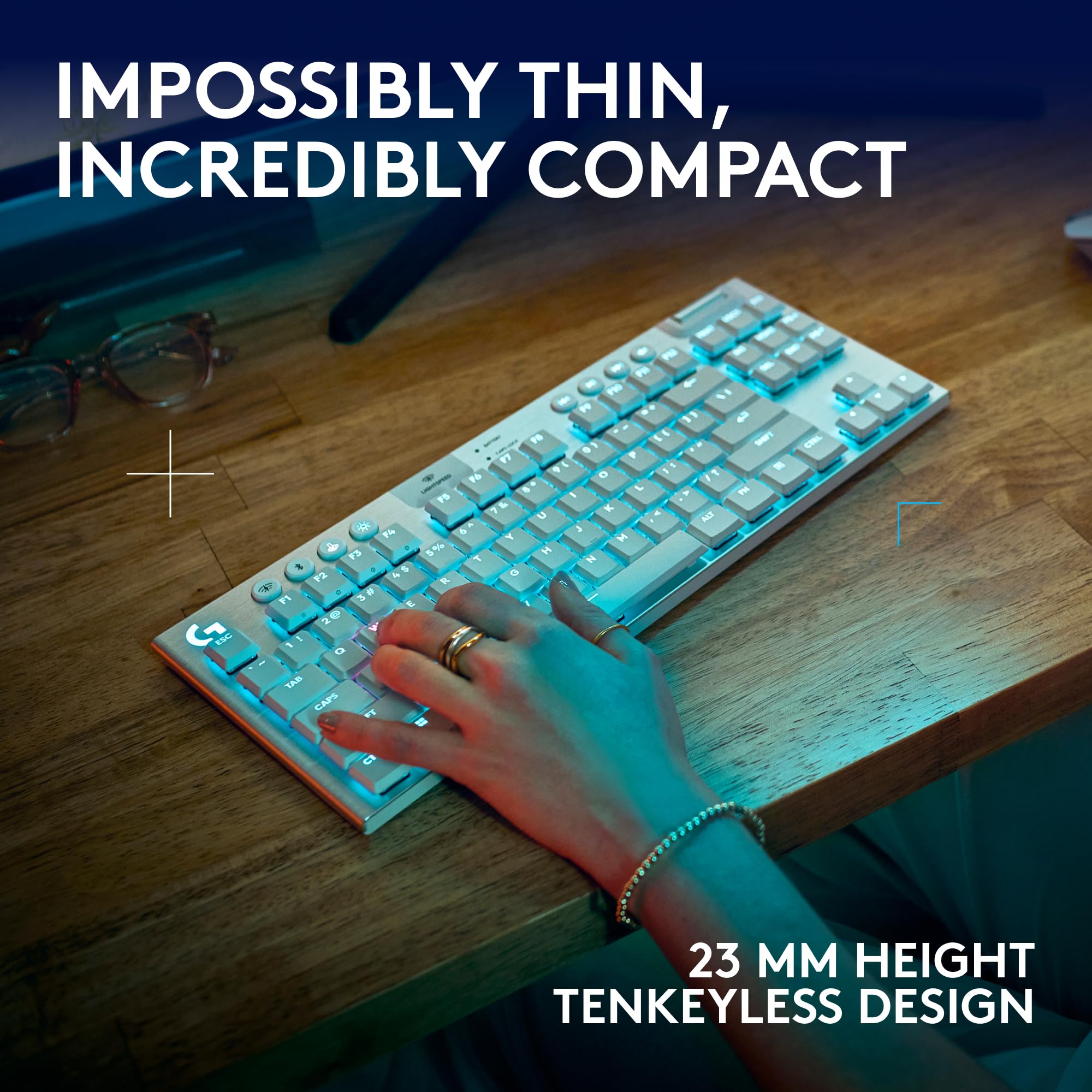 Refurbished - G915 X TKL White Tactile Wireless RGB Gaming Keyboard