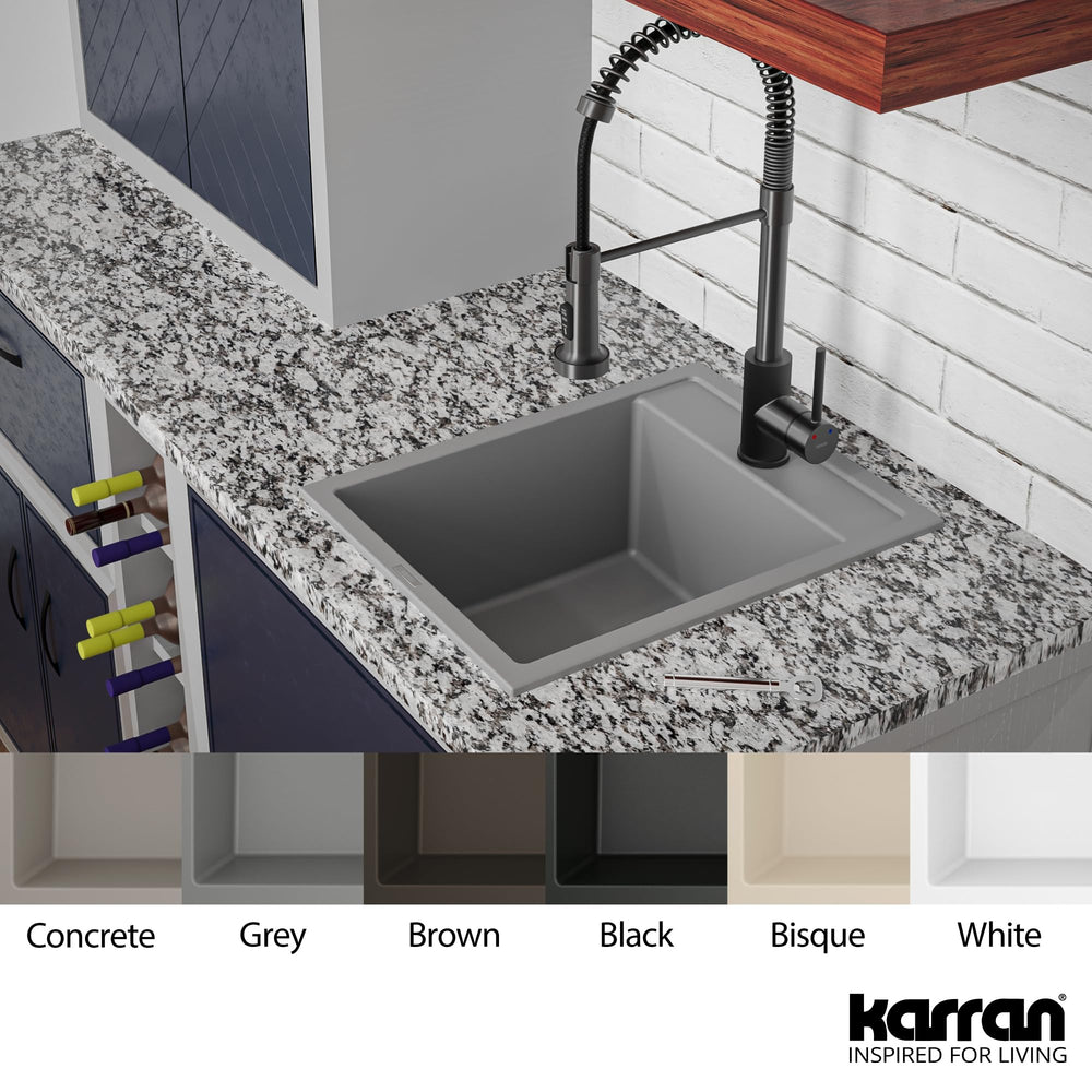 Open Box - Karran USA QT-825-GR - Kitchen Sinks Sinks
