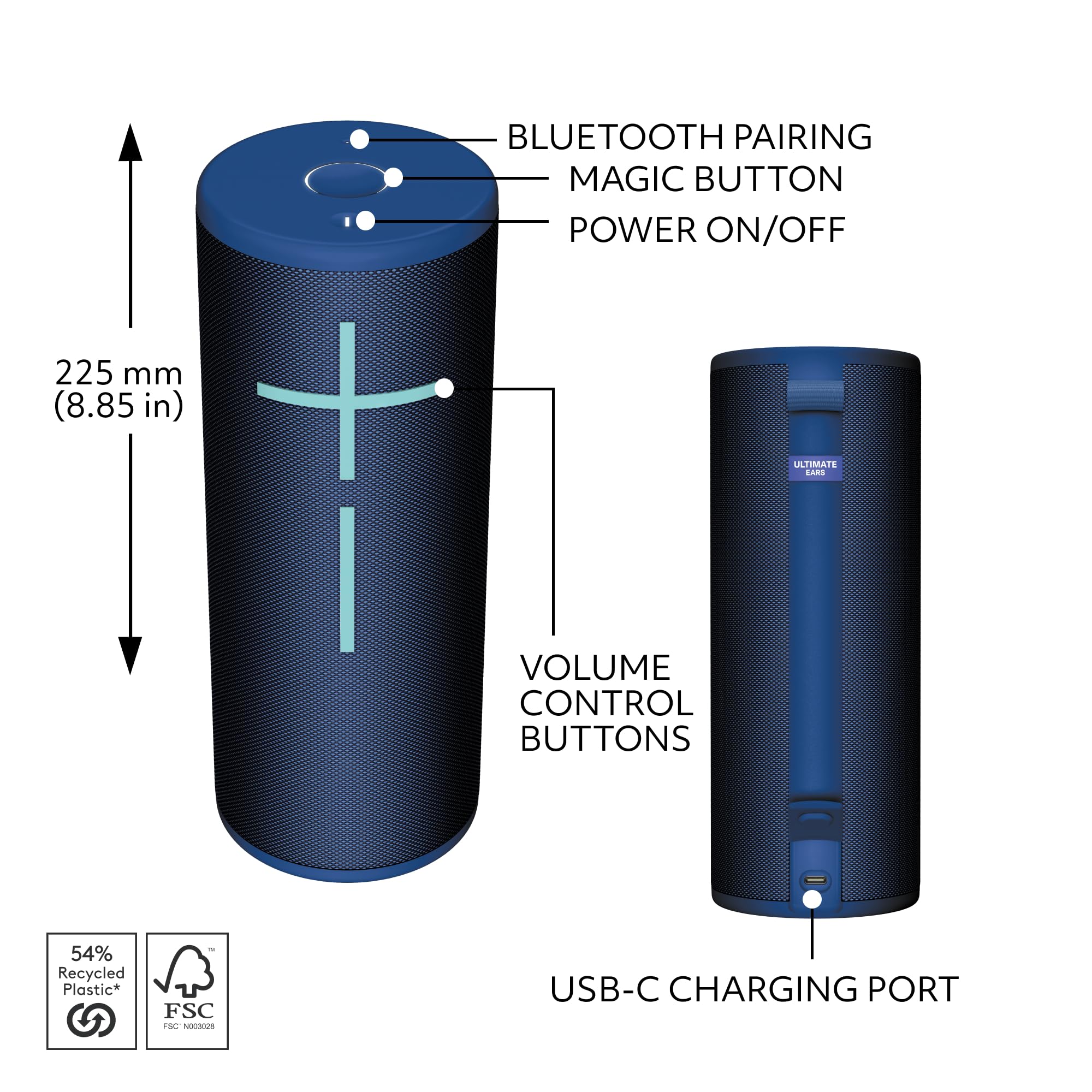 Certified Refurbished - MEGABOOM 4 Cobalt Blue