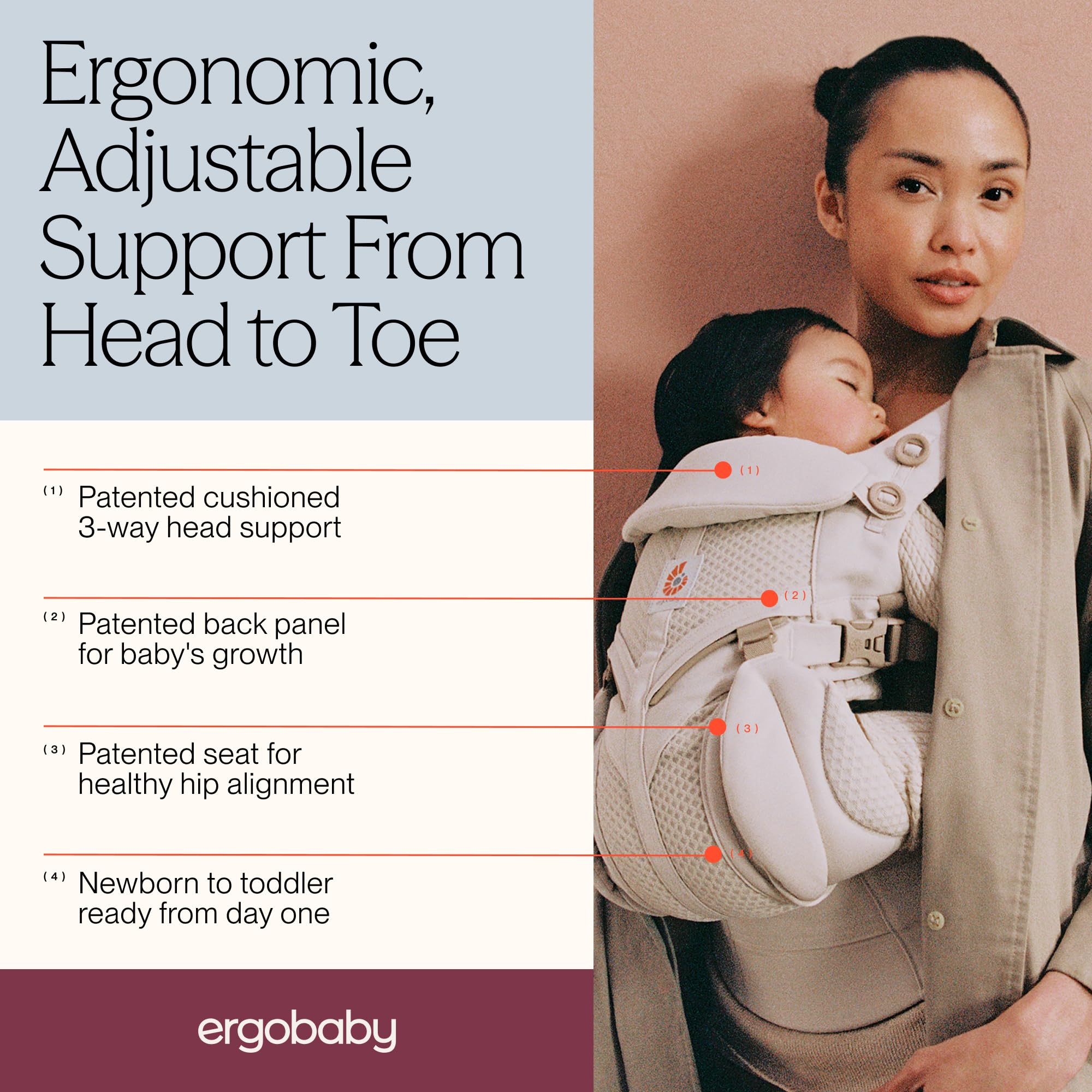 Ergobaby Baby CARRIER: Omni 360 Pure Black