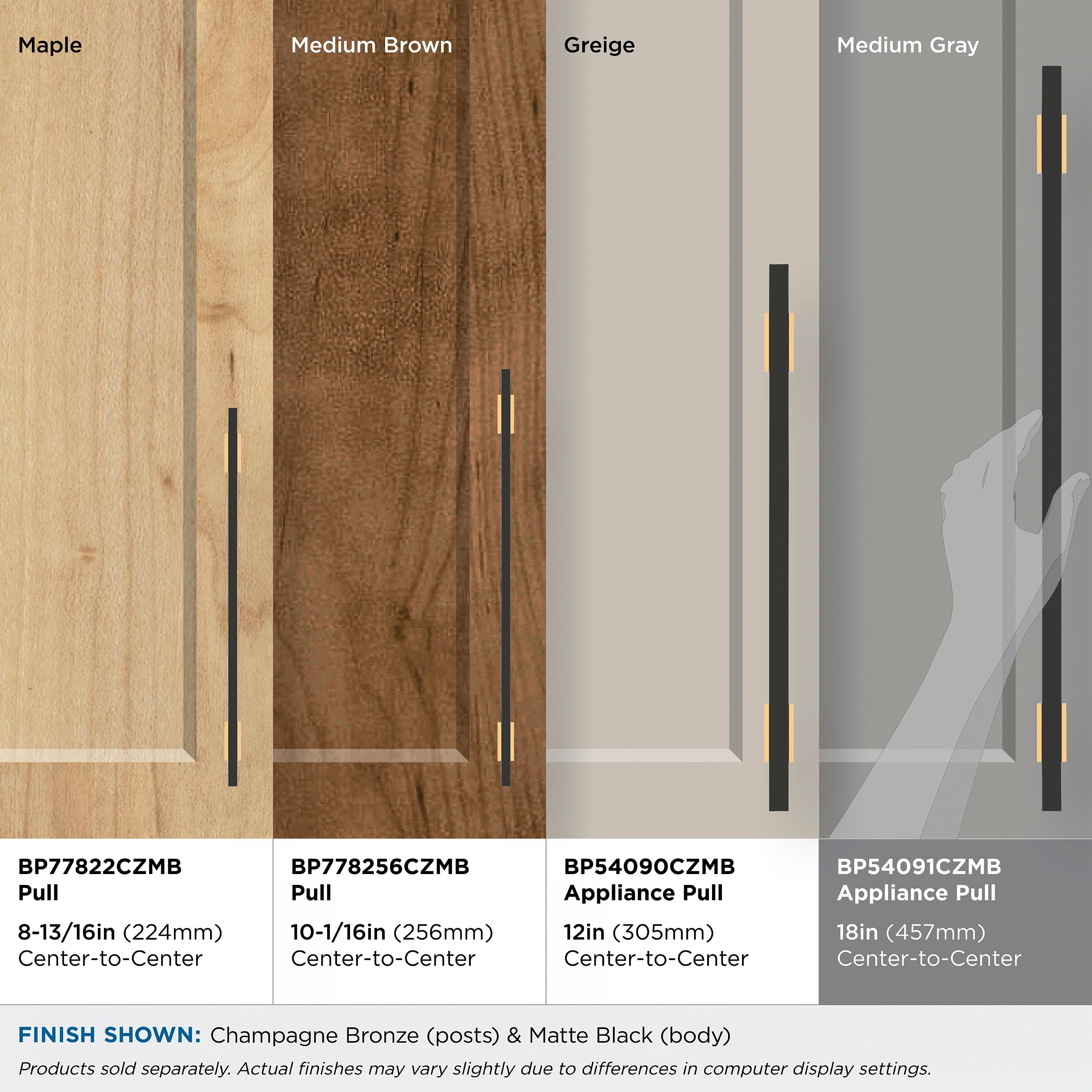 Open Box - Amerock BP54091CZMB - Pulls Cabinet Hardware