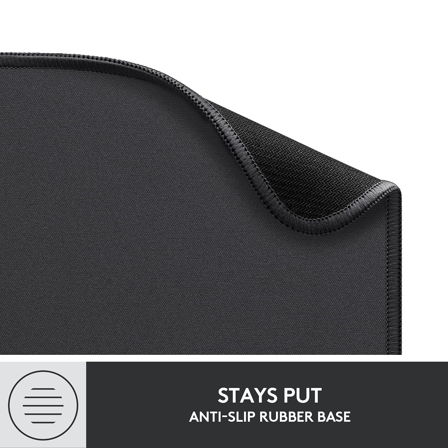 Refurbished - Logitech Studio Series Mouse Pad - Spill-Resistant, Anti-Slip Rubber Base (Graphite)