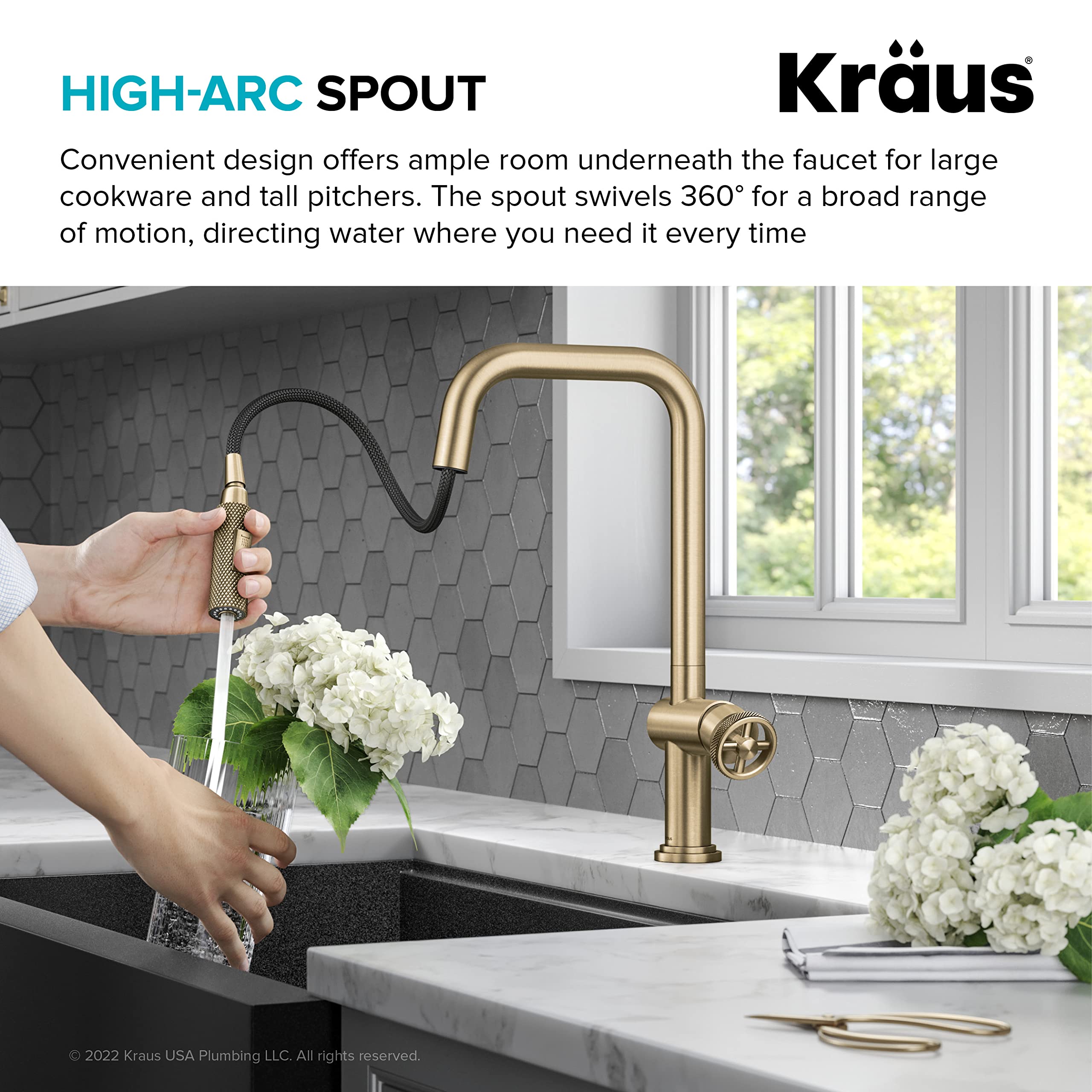 Open Box - Kraus KPF-3126BG - Kitchen Faucet