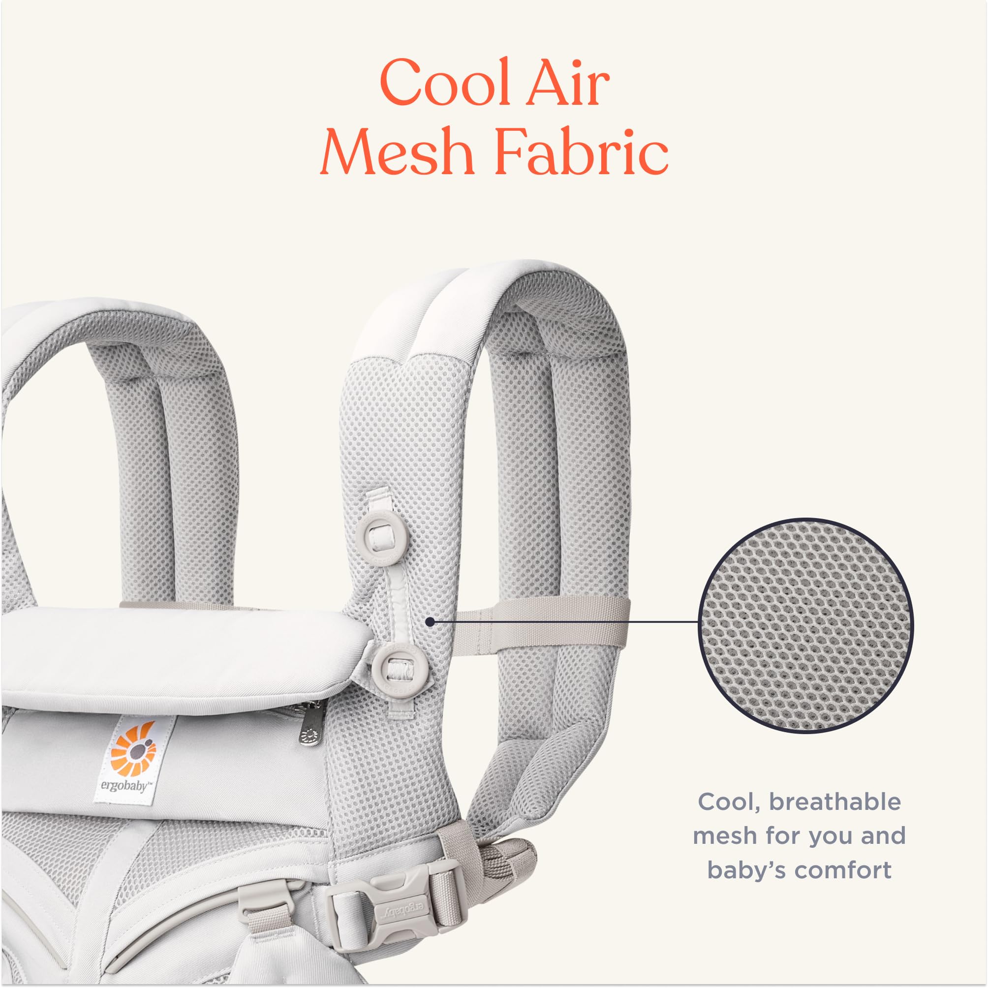 Ergobaby Omni 360 Mesh Baby Carrier - Pearl Grey
